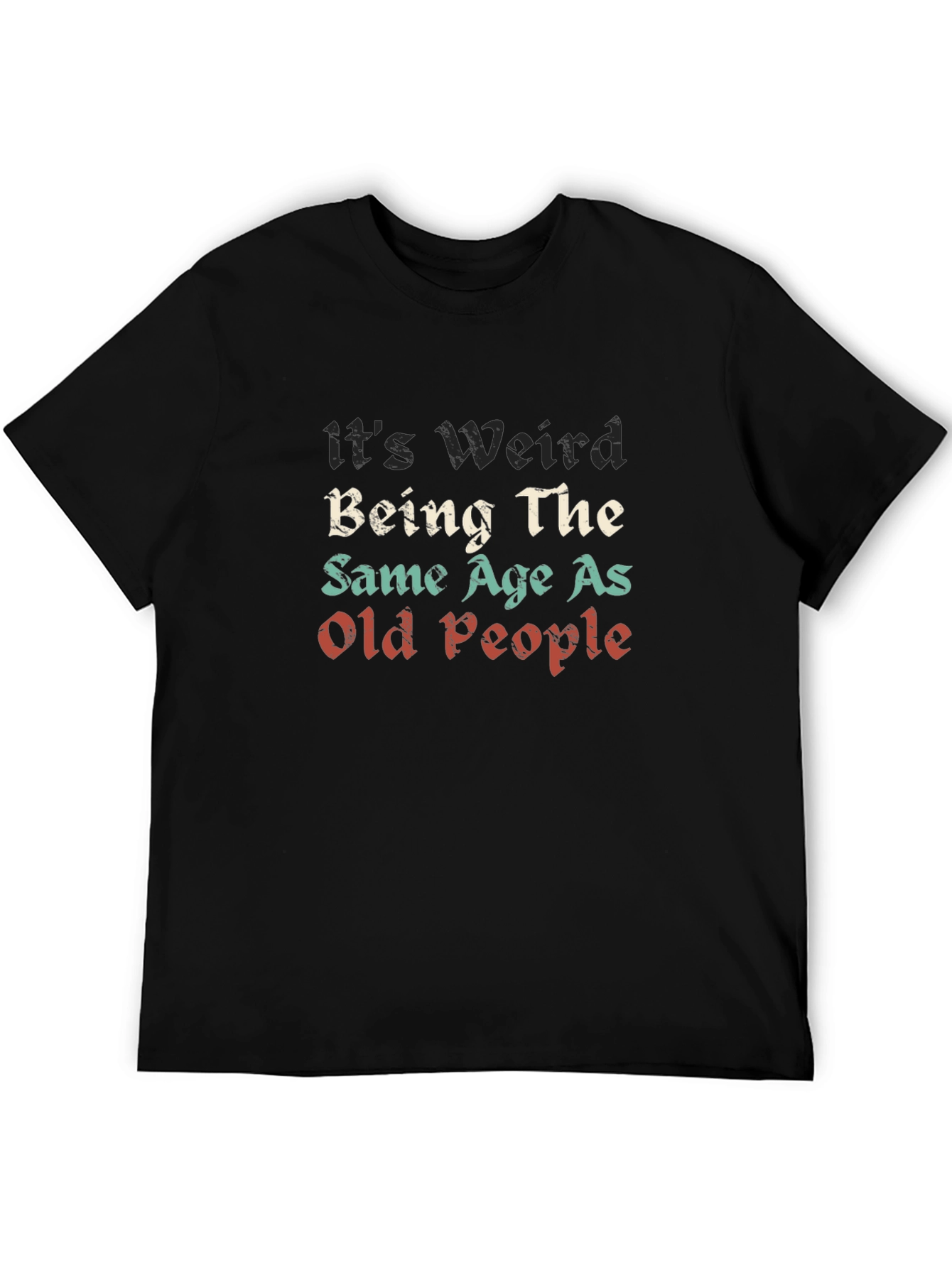 Funny Old People Graphic Tee - Black Unisex T-Shirt