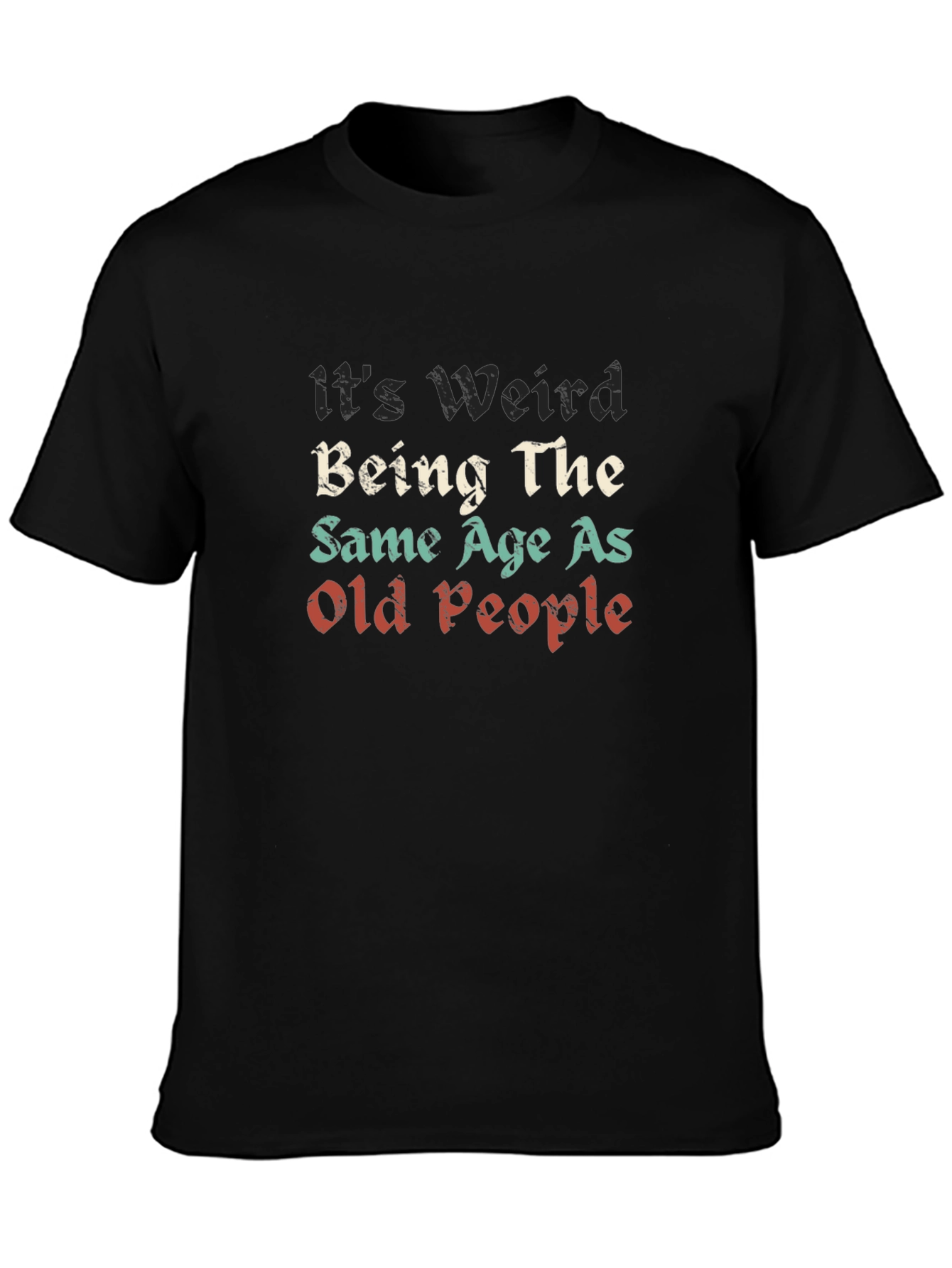 Funny Old People Graphic Tee - Black Unisex T-Shirt