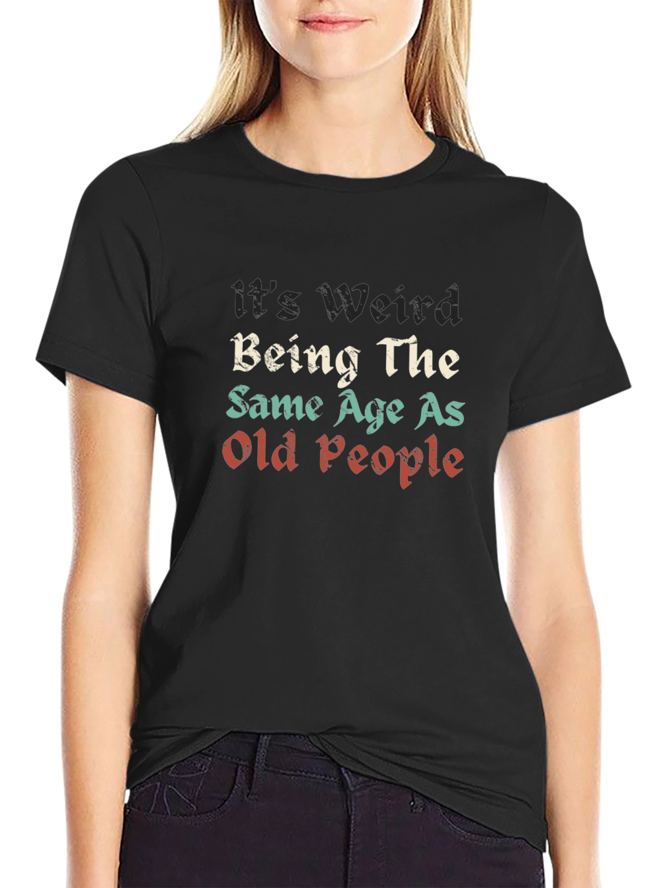 Funny Old People Graphic Tee - Black Unisex T-Shirt