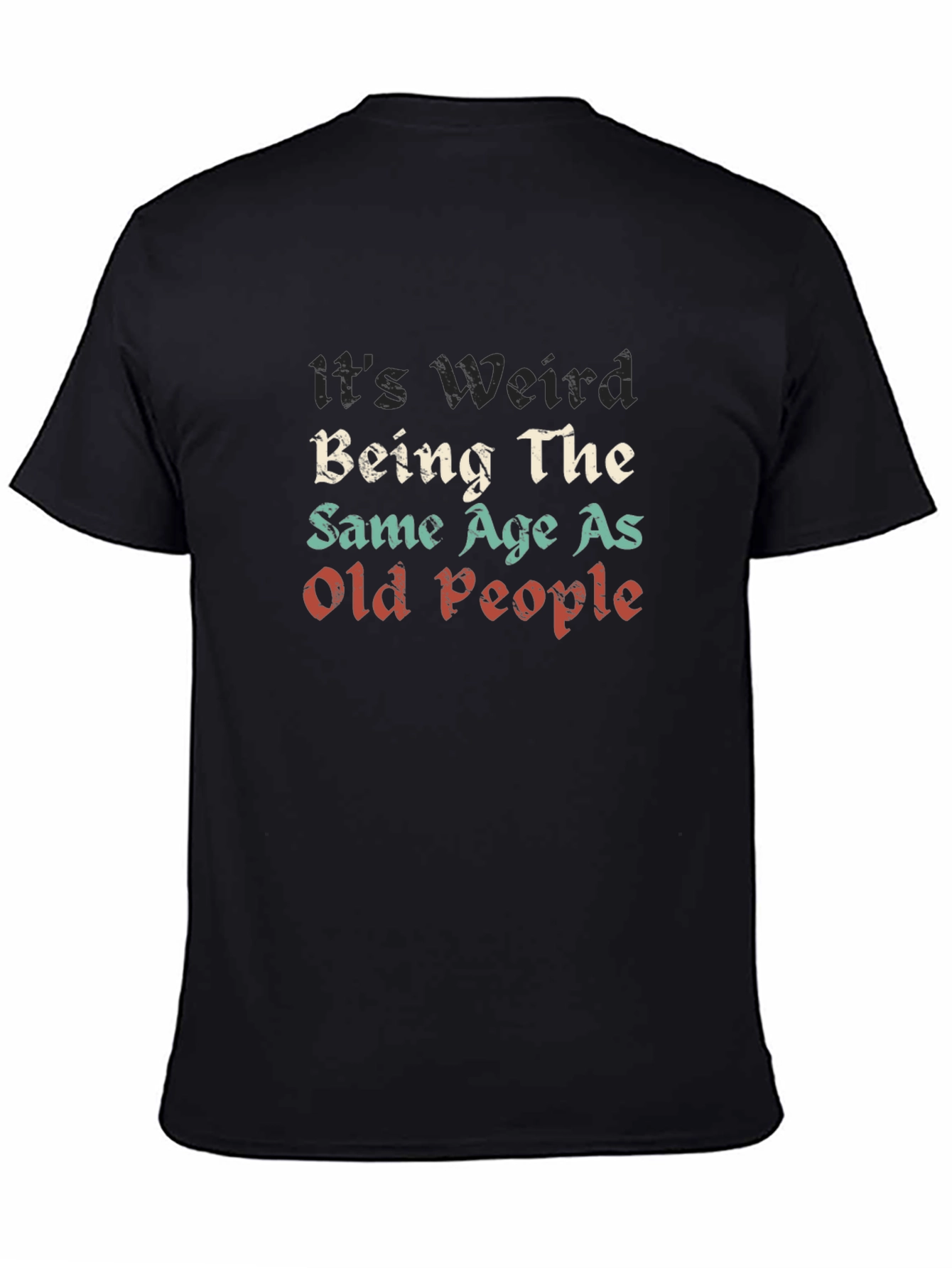Funny Old People Graphic Tee - Black Unisex T-Shirt