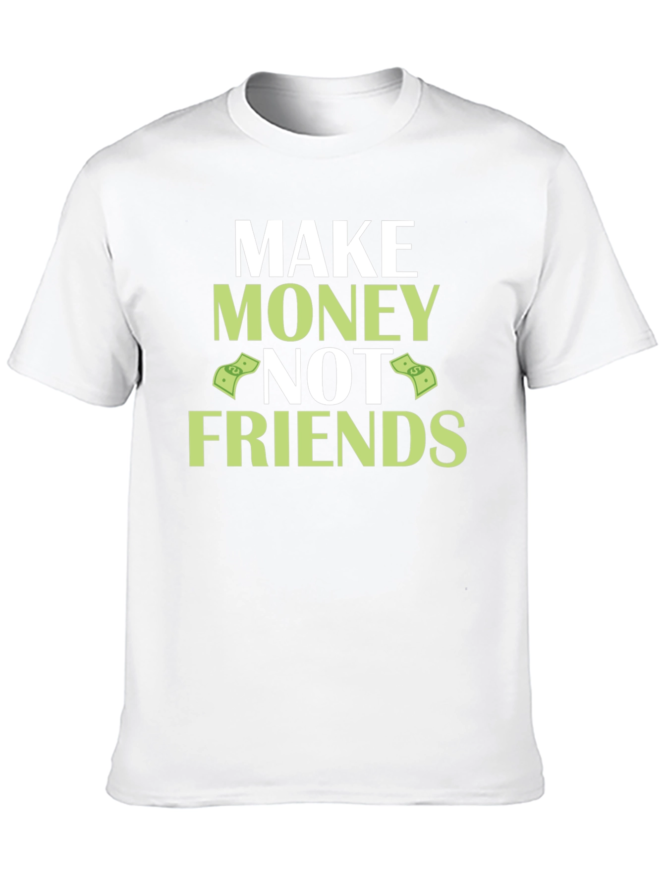 Make Money Not Friends Black Graphic Tee