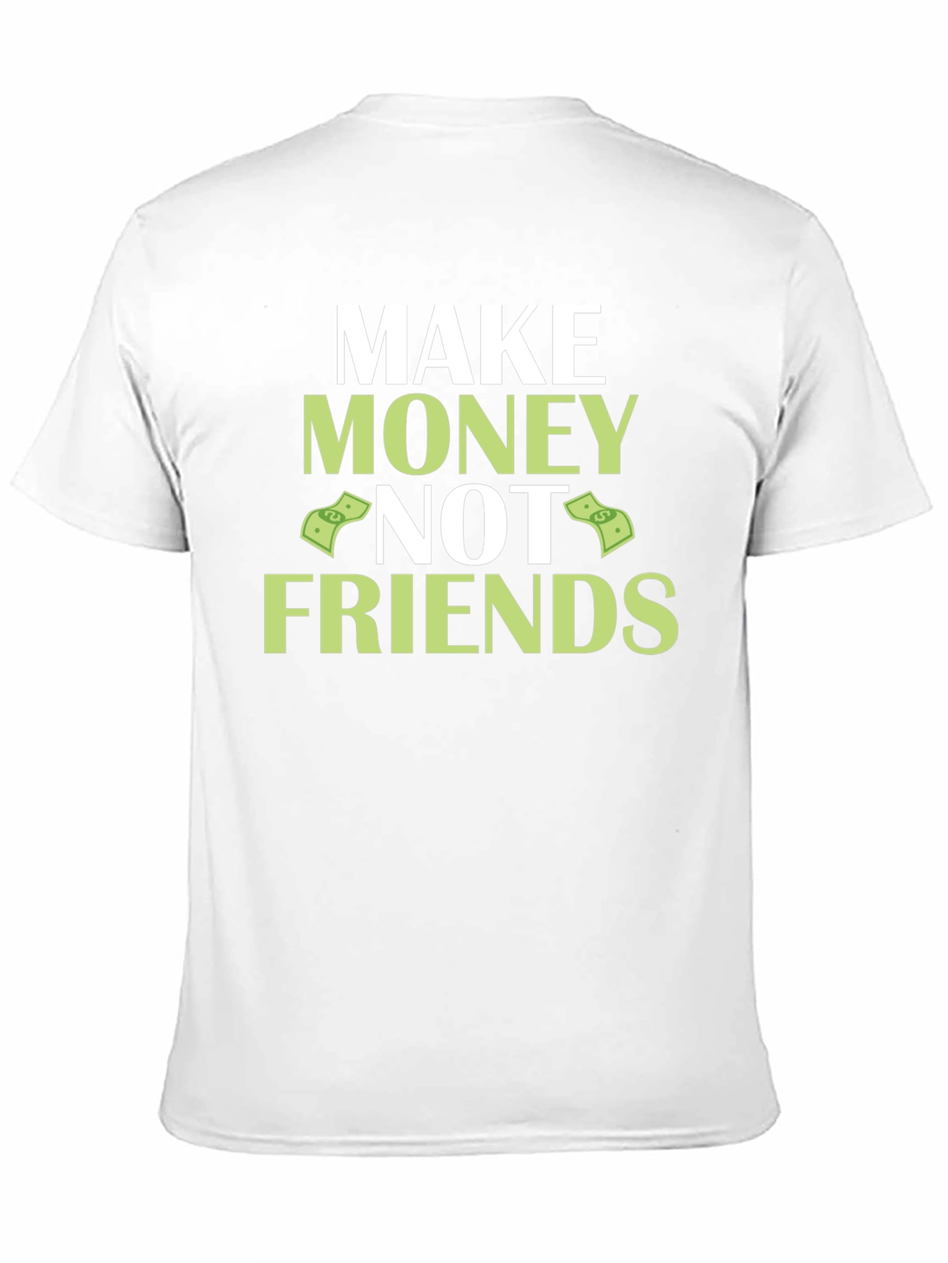 Make Money Not Friends Black Graphic Tee