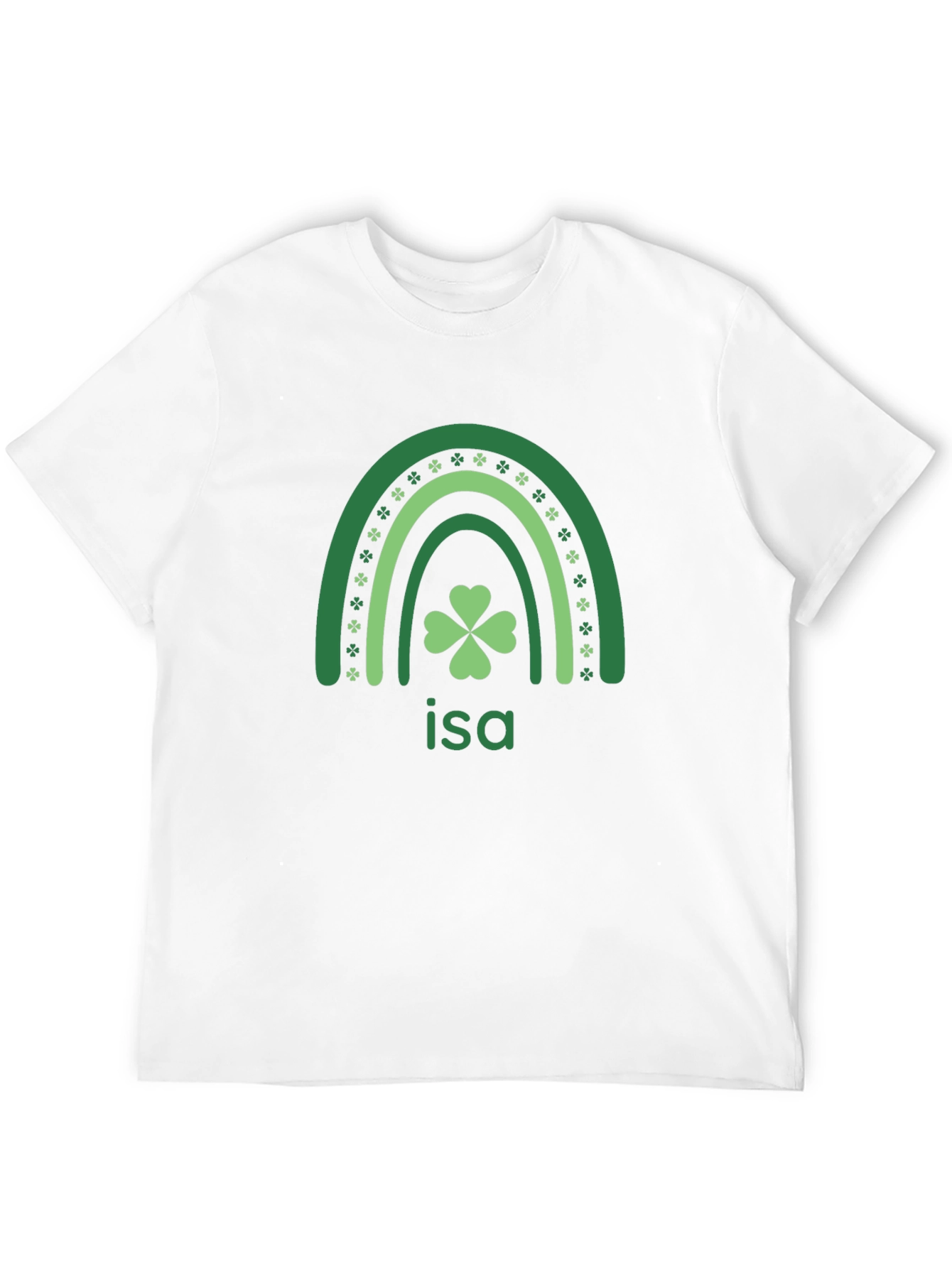 St. Patricks Day Shamrock Rainbow Personalized T-Shirt