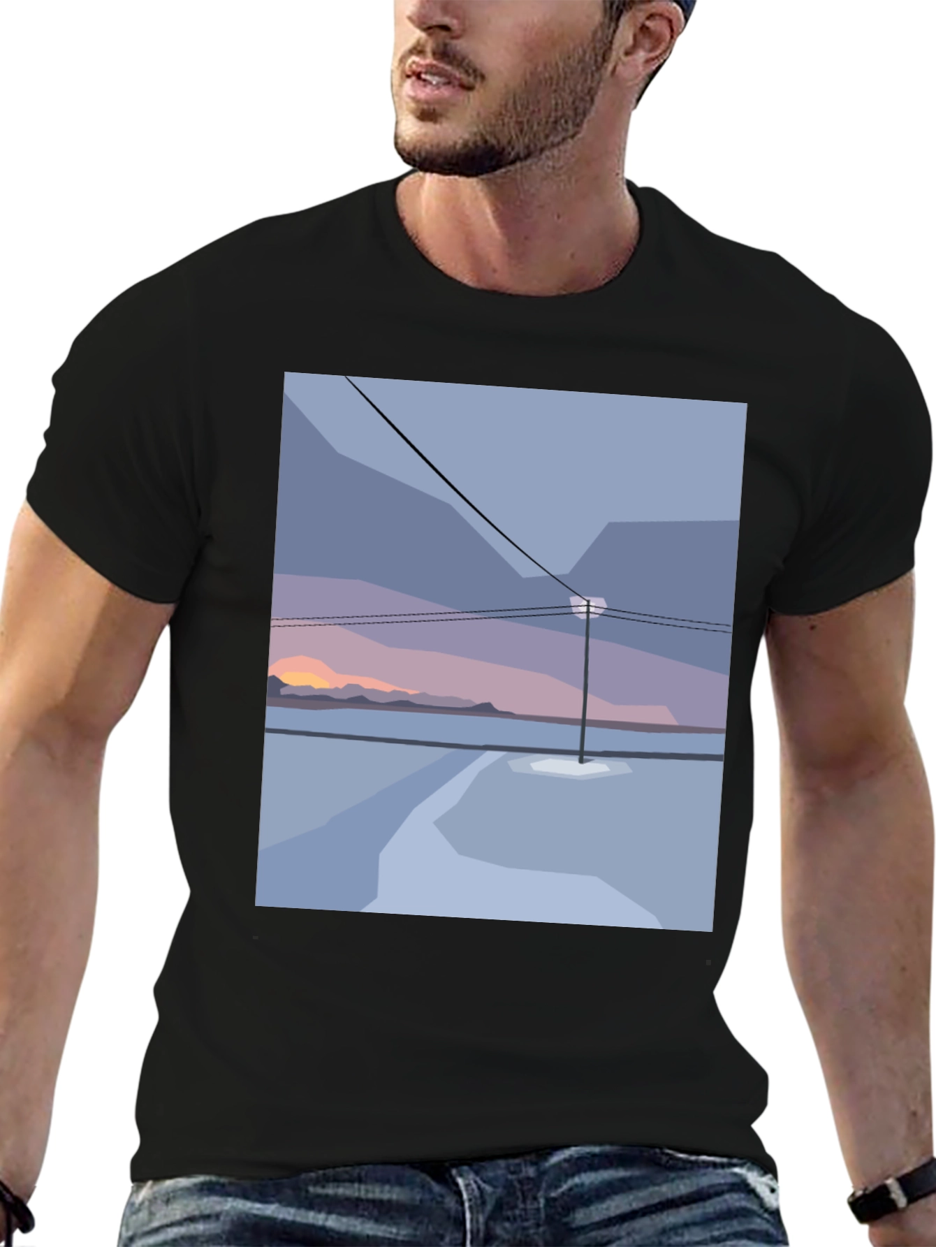 Minimalist Sunset Graphic Tee