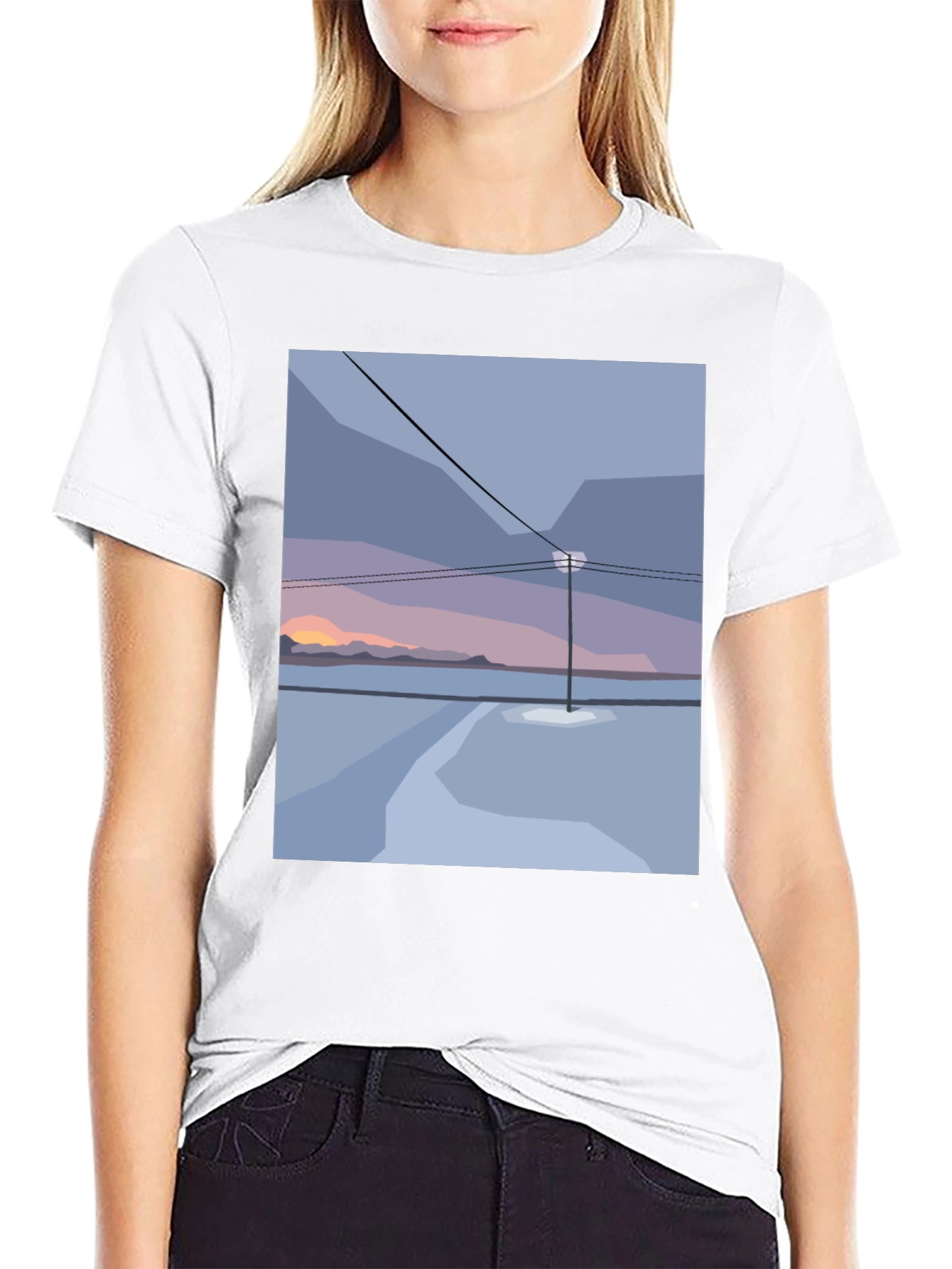 Minimalist Sunset Graphic Tee