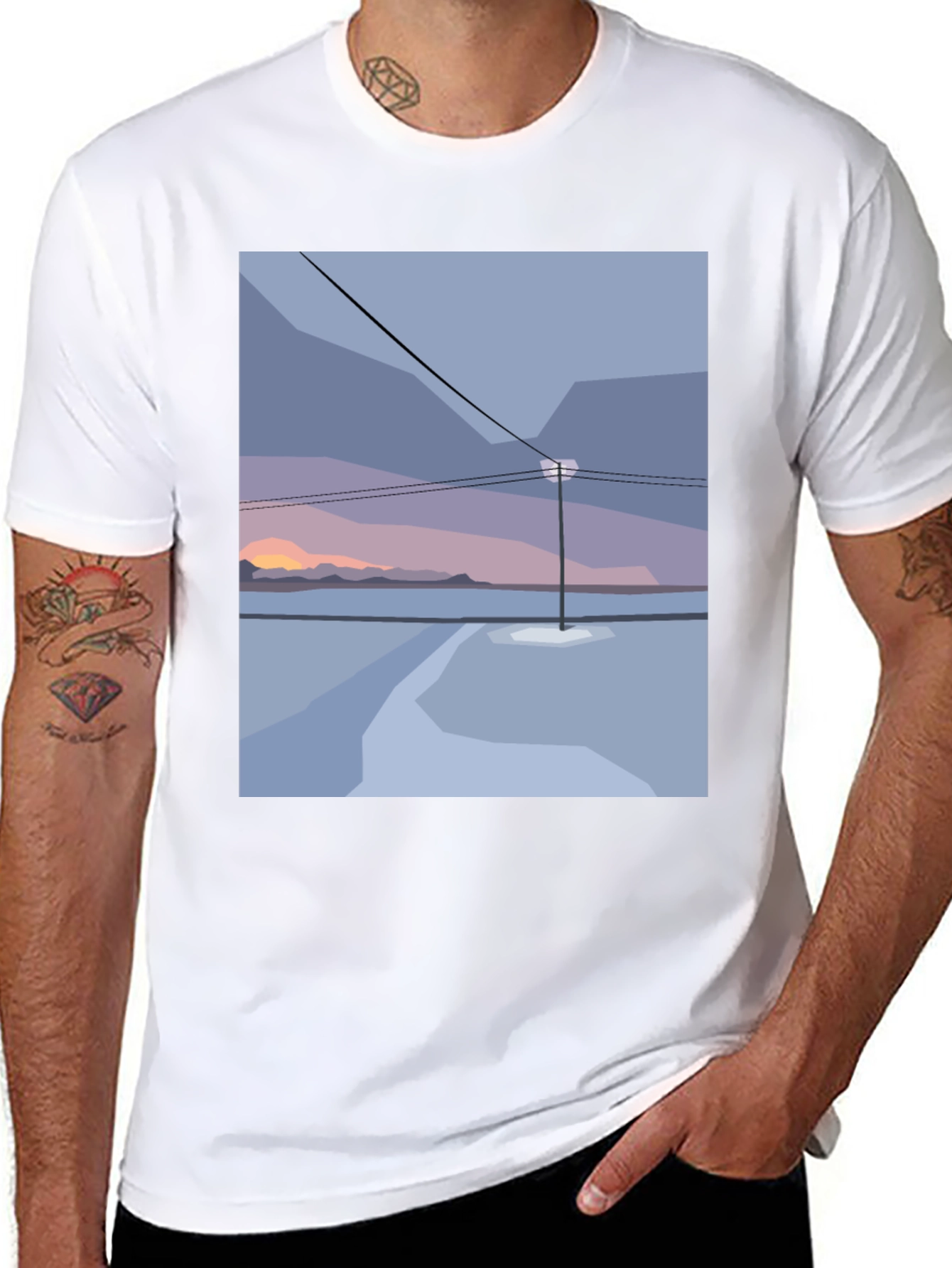 Minimalist Sunset Graphic Tee