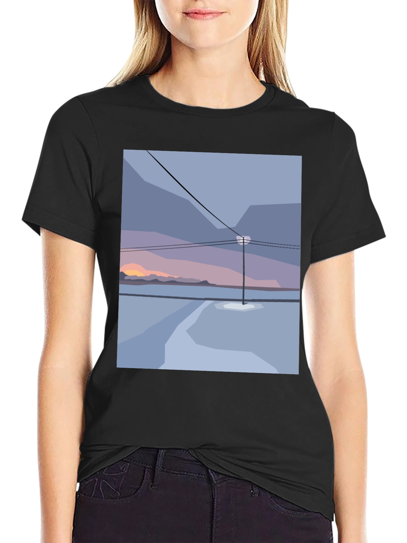 Minimalist Sunset Graphic Tee