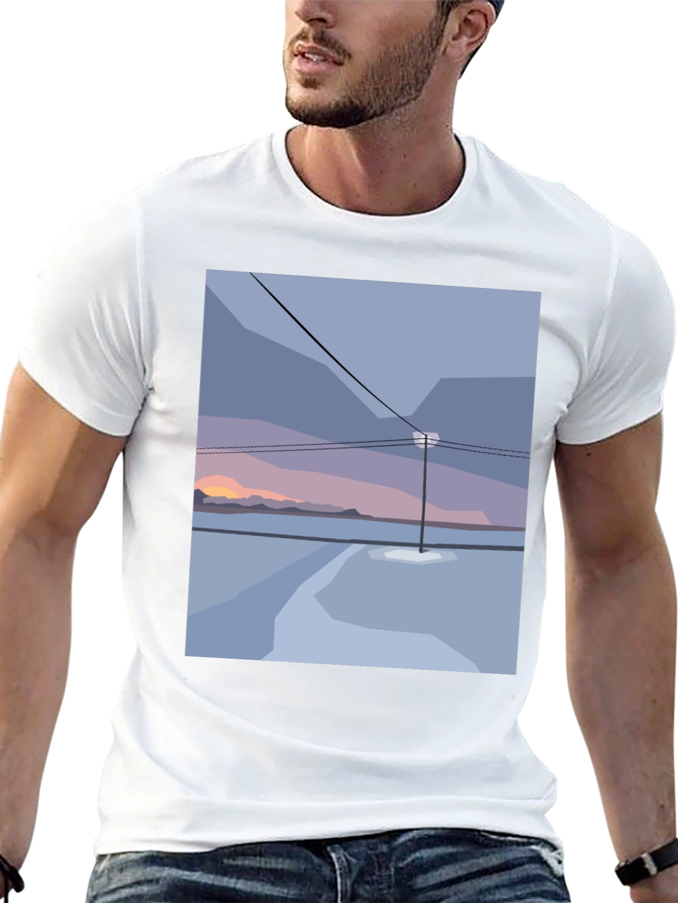 Minimalist Sunset Graphic Tee