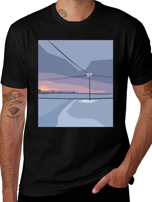 Minimalist Sunset Graphic Tee