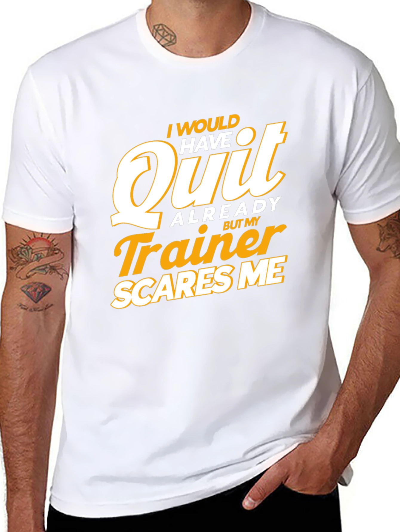 Trainer Scares Me T-Shirt - Funny Workout Tee