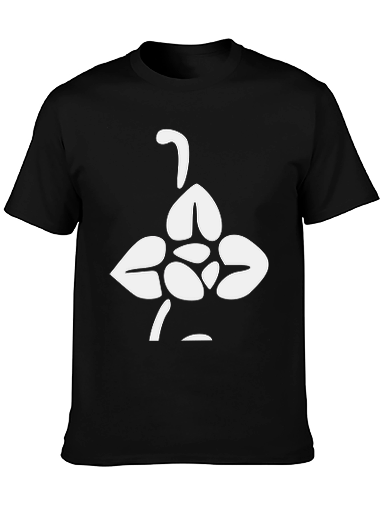 Abstract Graphic Print Black Crew Neck T-Shirt