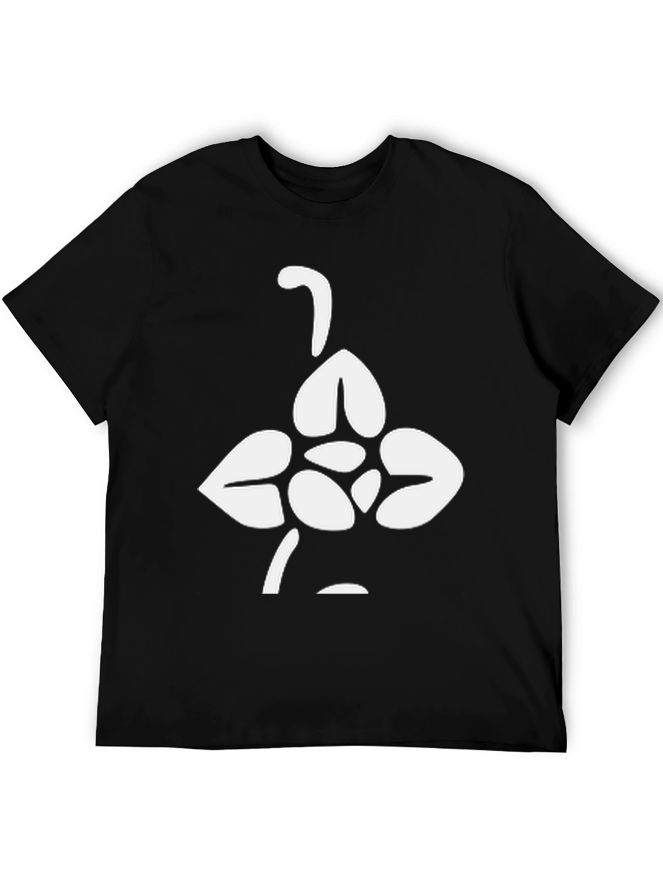 Abstract Graphic Print Black Crew Neck T-Shirt