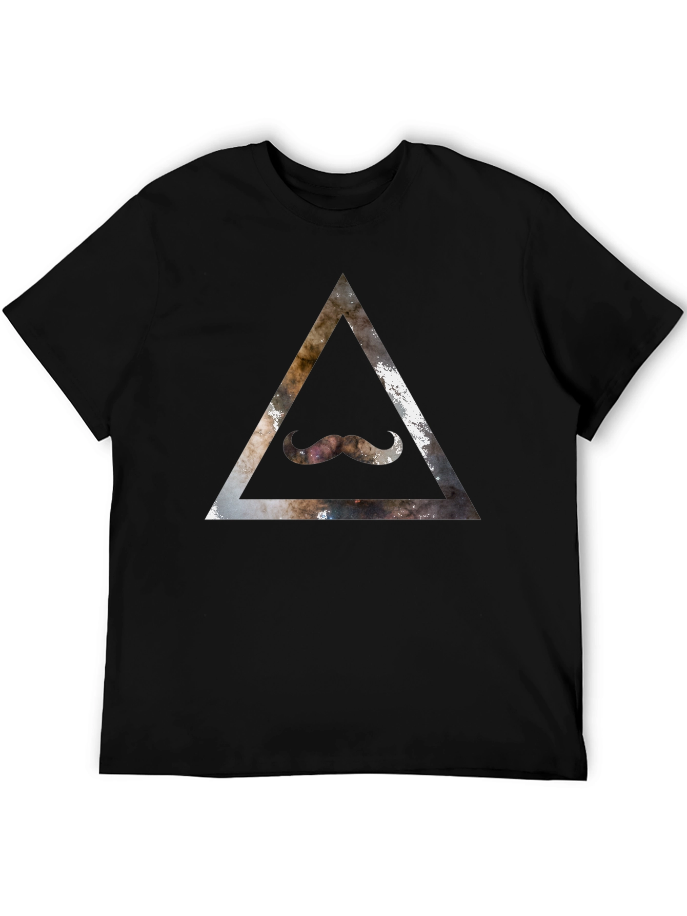 Cosmic Mustache Triangle Graphic Tee