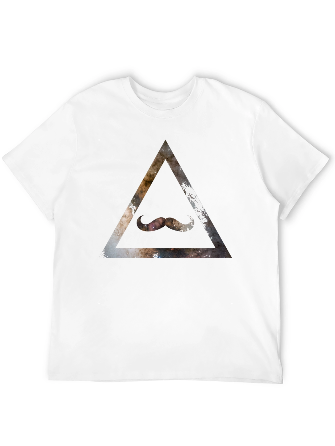 Cosmic Mustache Triangle Graphic Tee