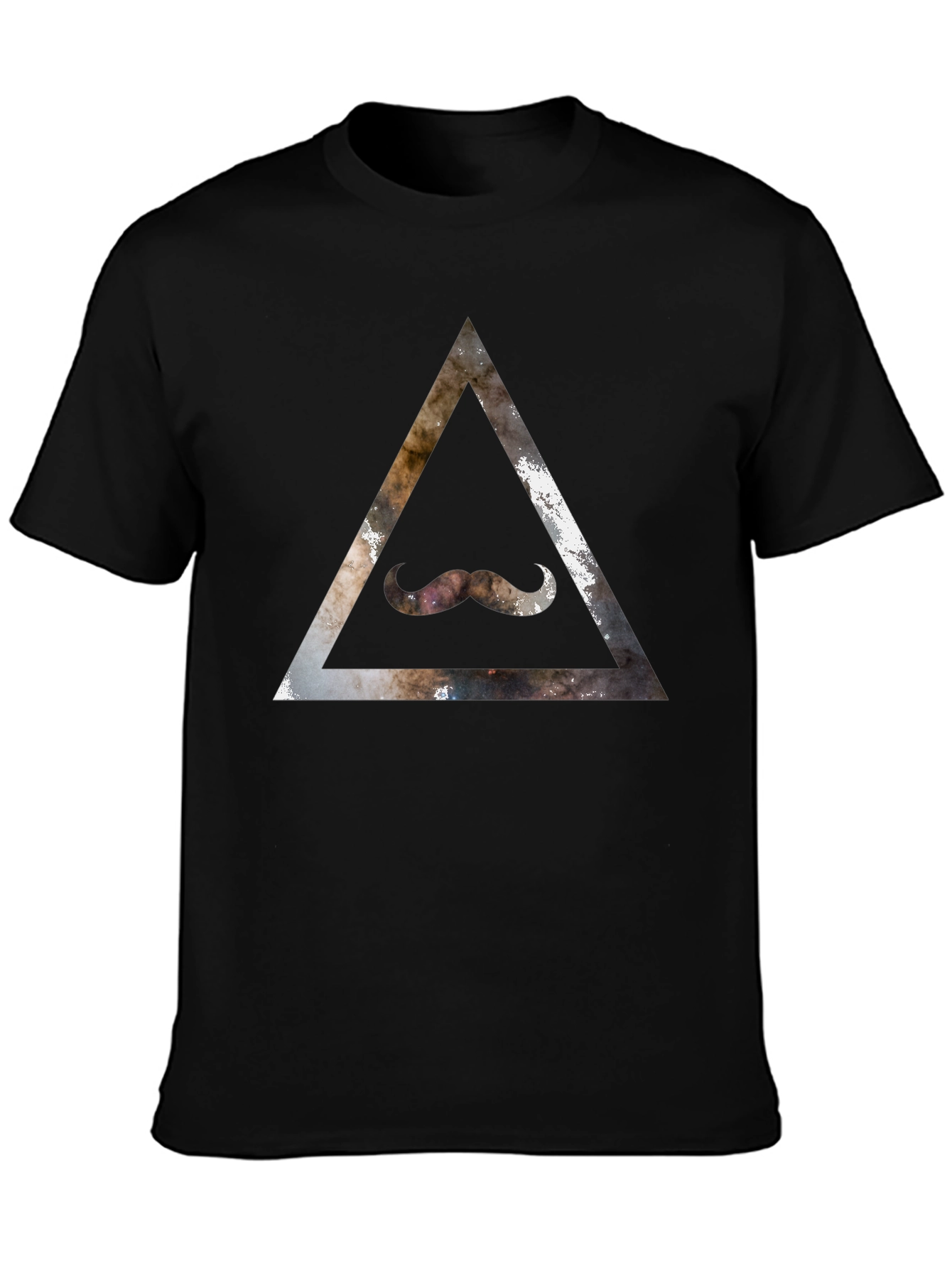 Cosmic Mustache Triangle Graphic Tee
