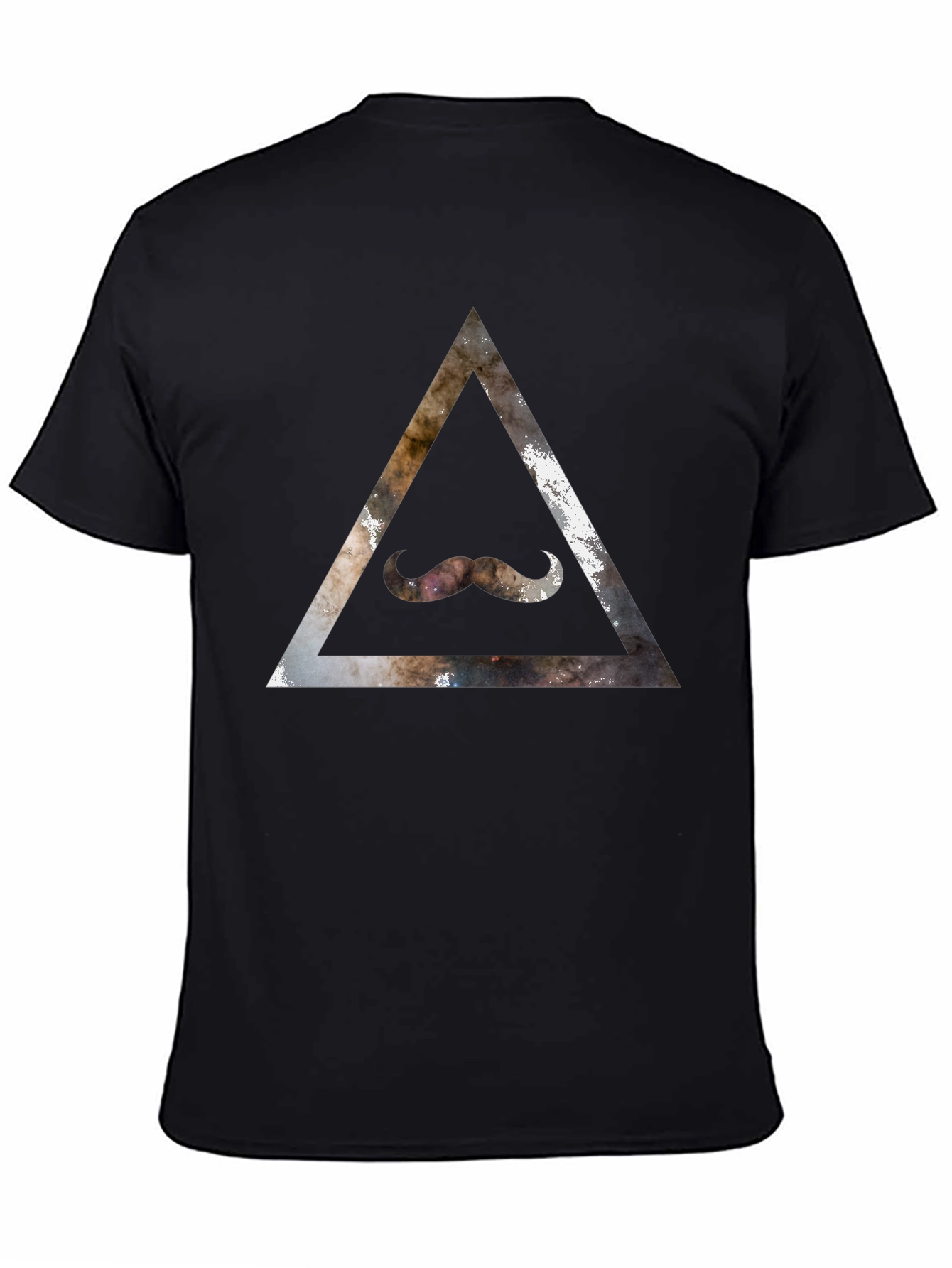 Cosmic Mustache Triangle Graphic Tee