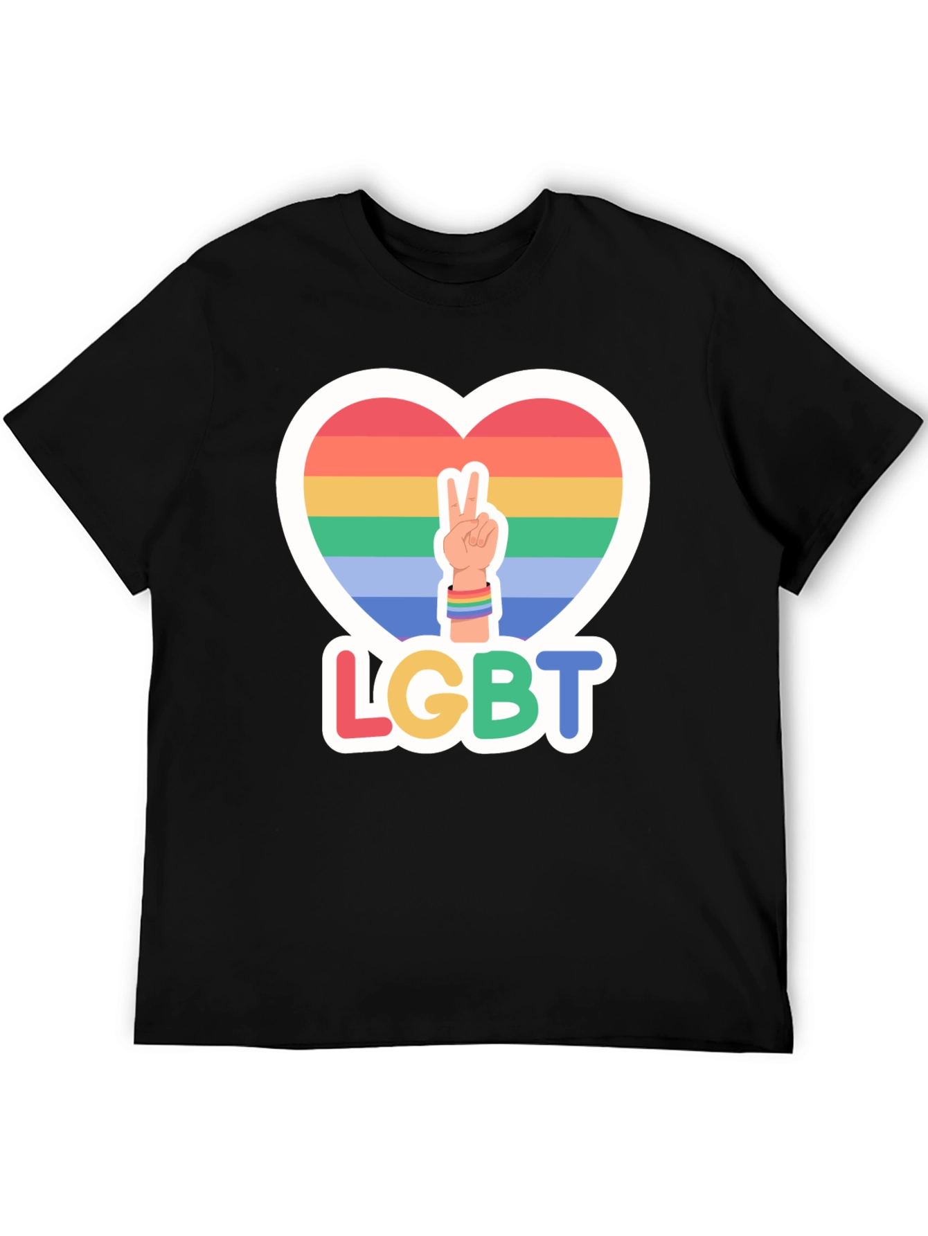 LGBT Pride Heart Peace T-Shirt
