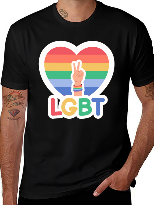 LGBT Pride Heart Peace T-Shirt