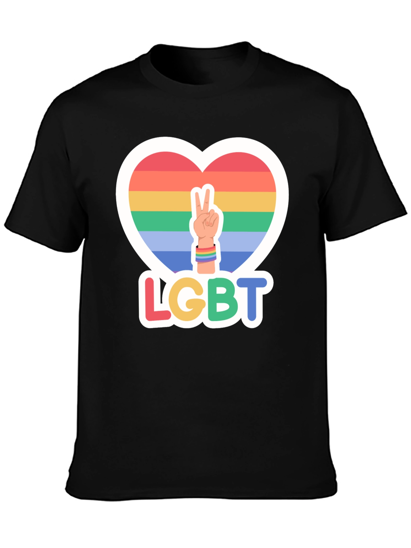 LGBT Pride Heart Peace T-Shirt