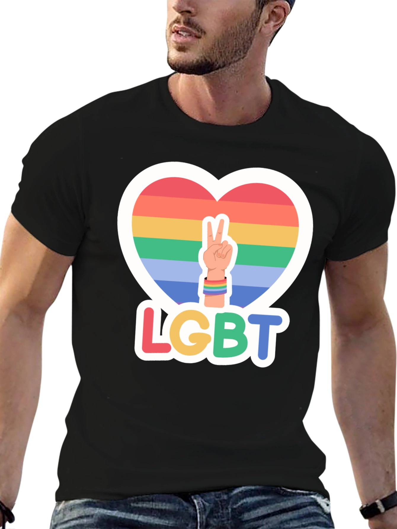 LGBT Pride Heart Peace T-Shirt