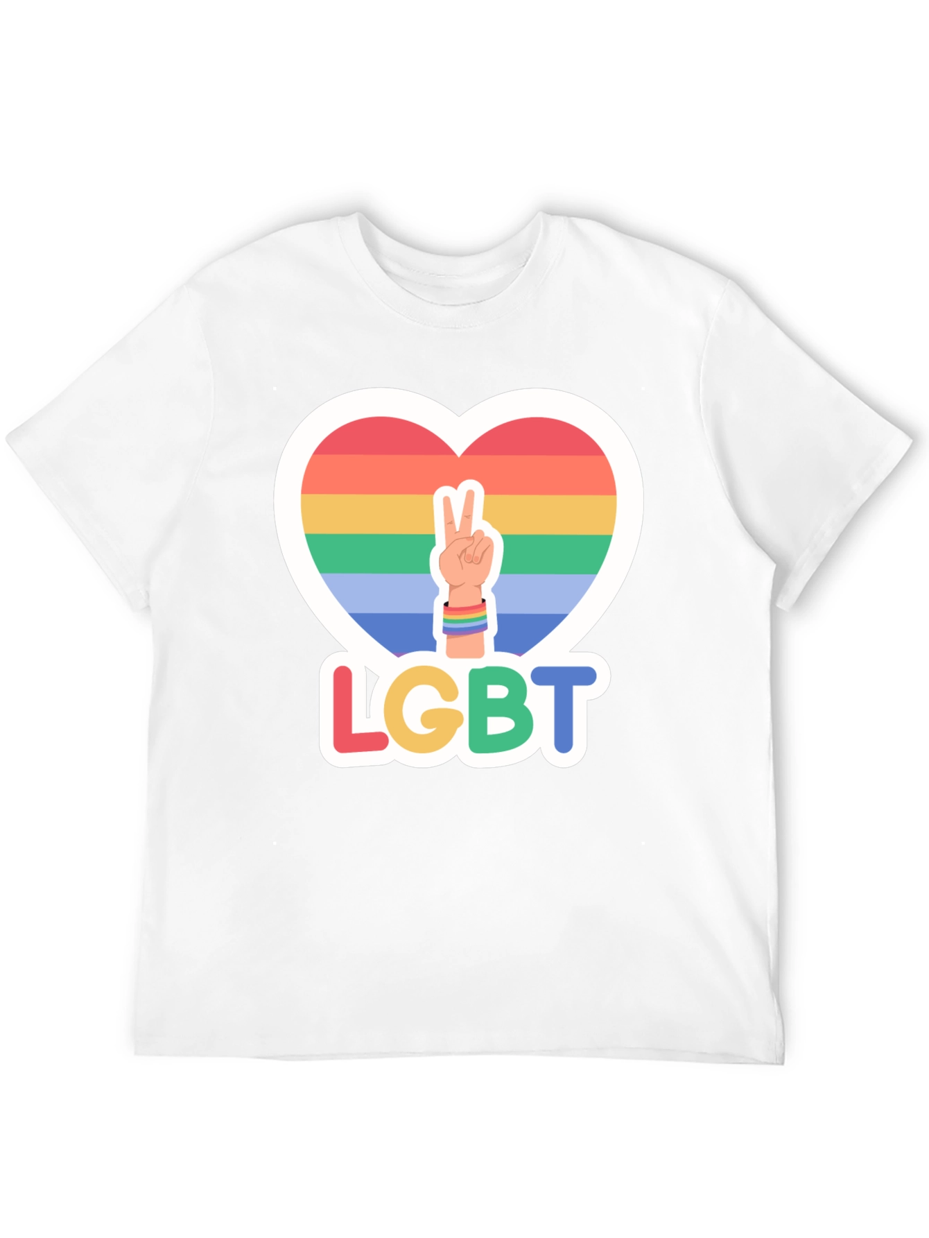 LGBT Pride Heart Peace T-Shirt