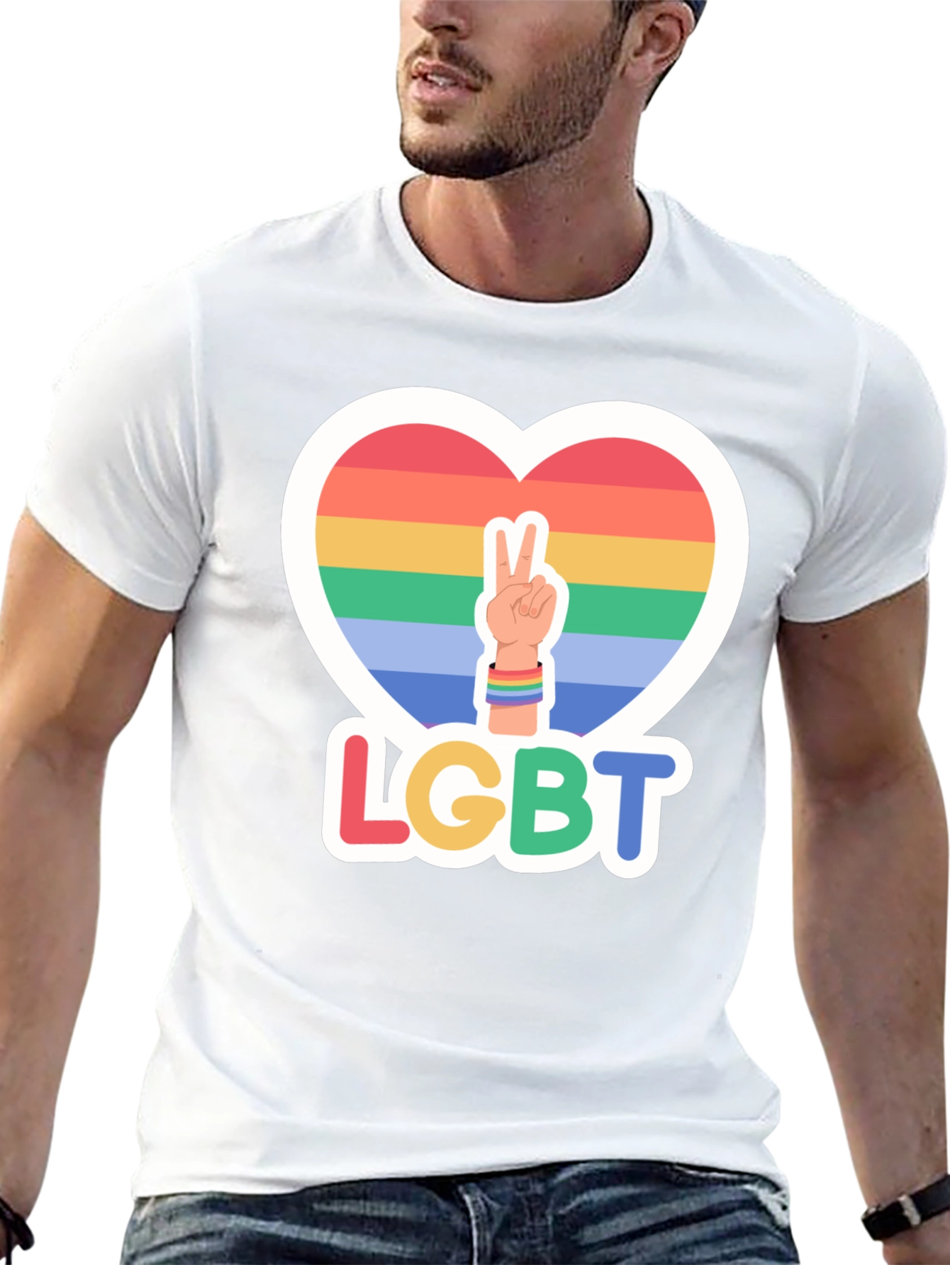 LGBT Pride Heart Peace T-Shirt