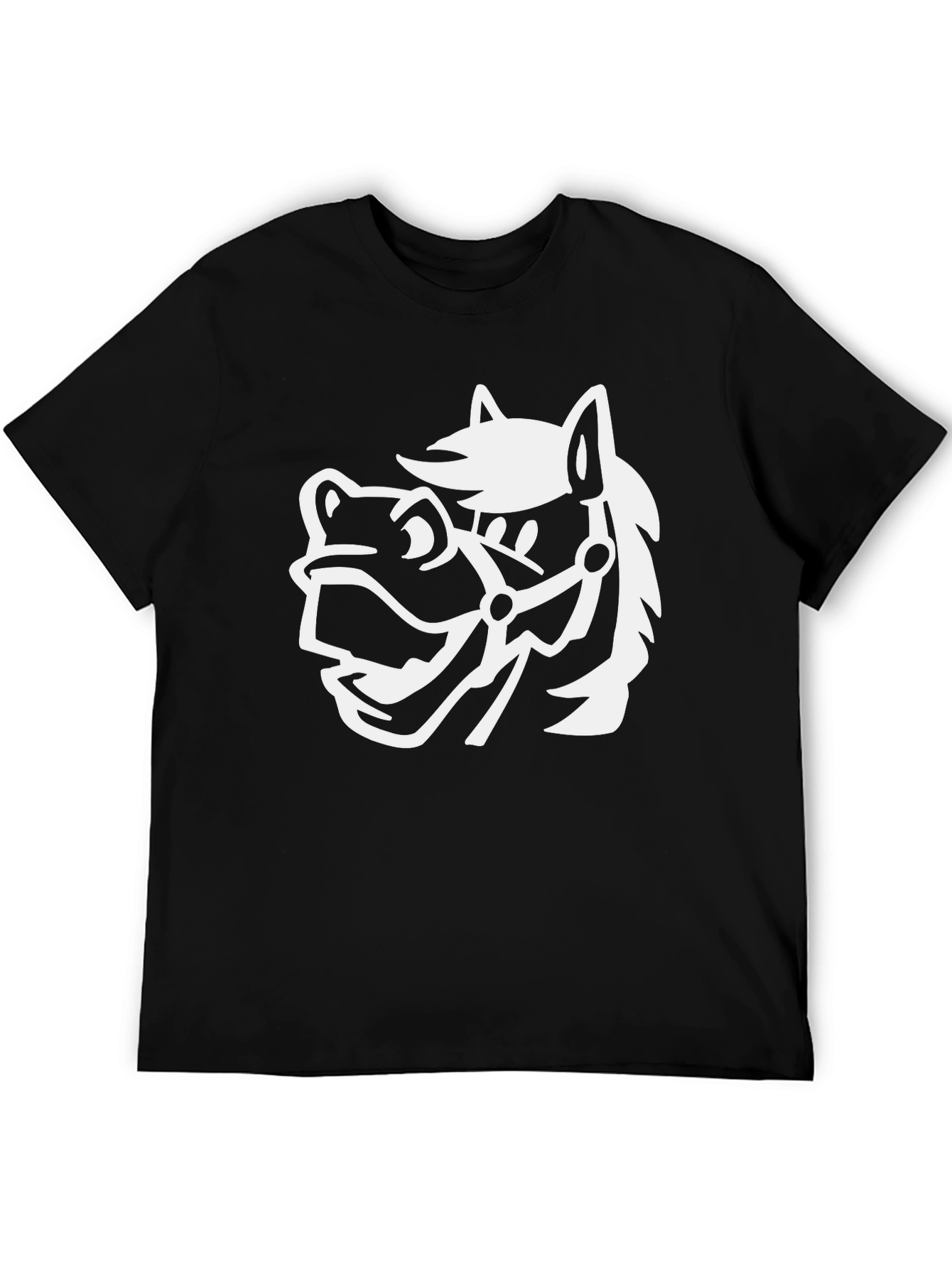 Funny Horse Graphic Black T-Shirt