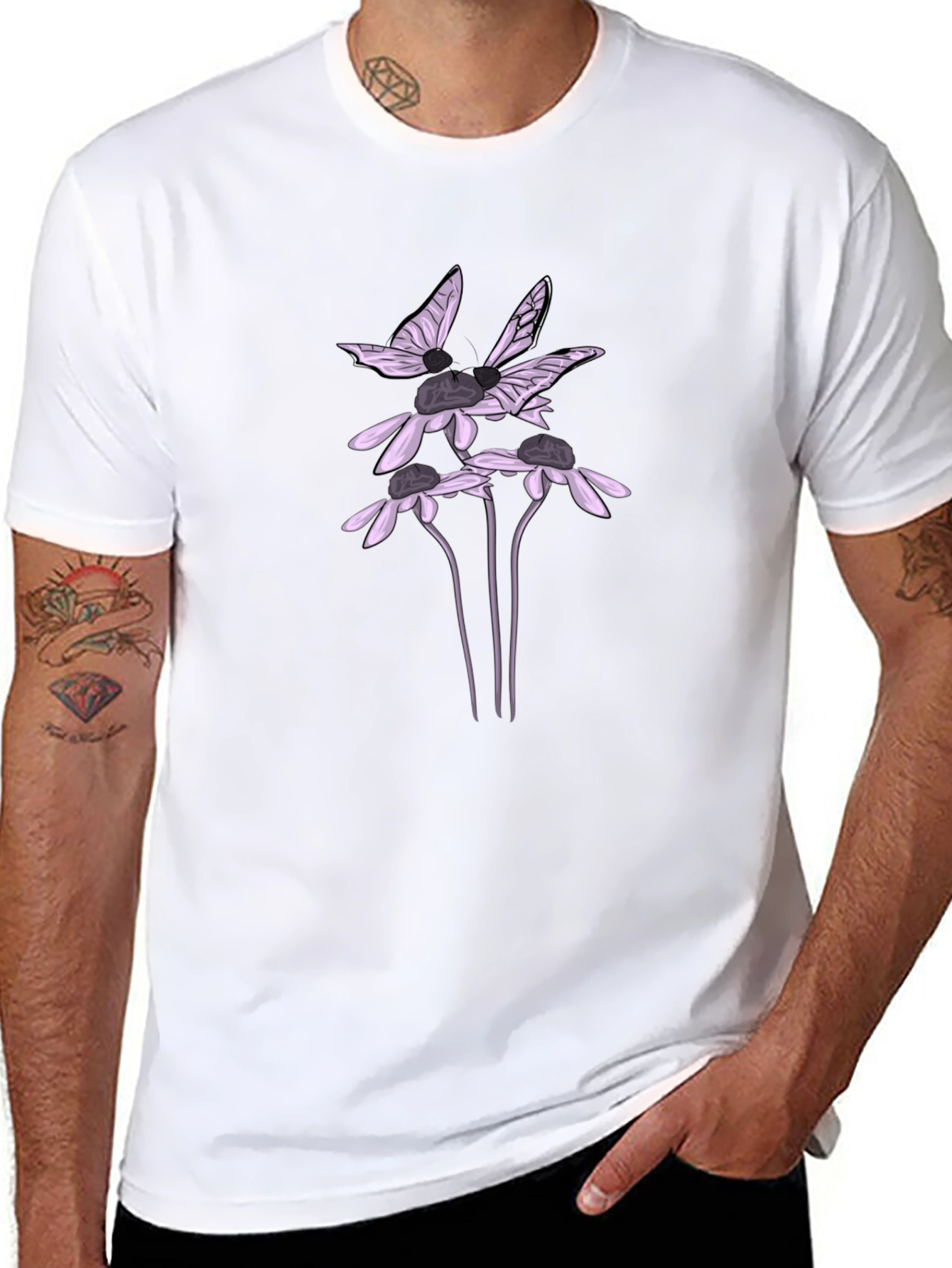Floral Butterfly Graphic Tee