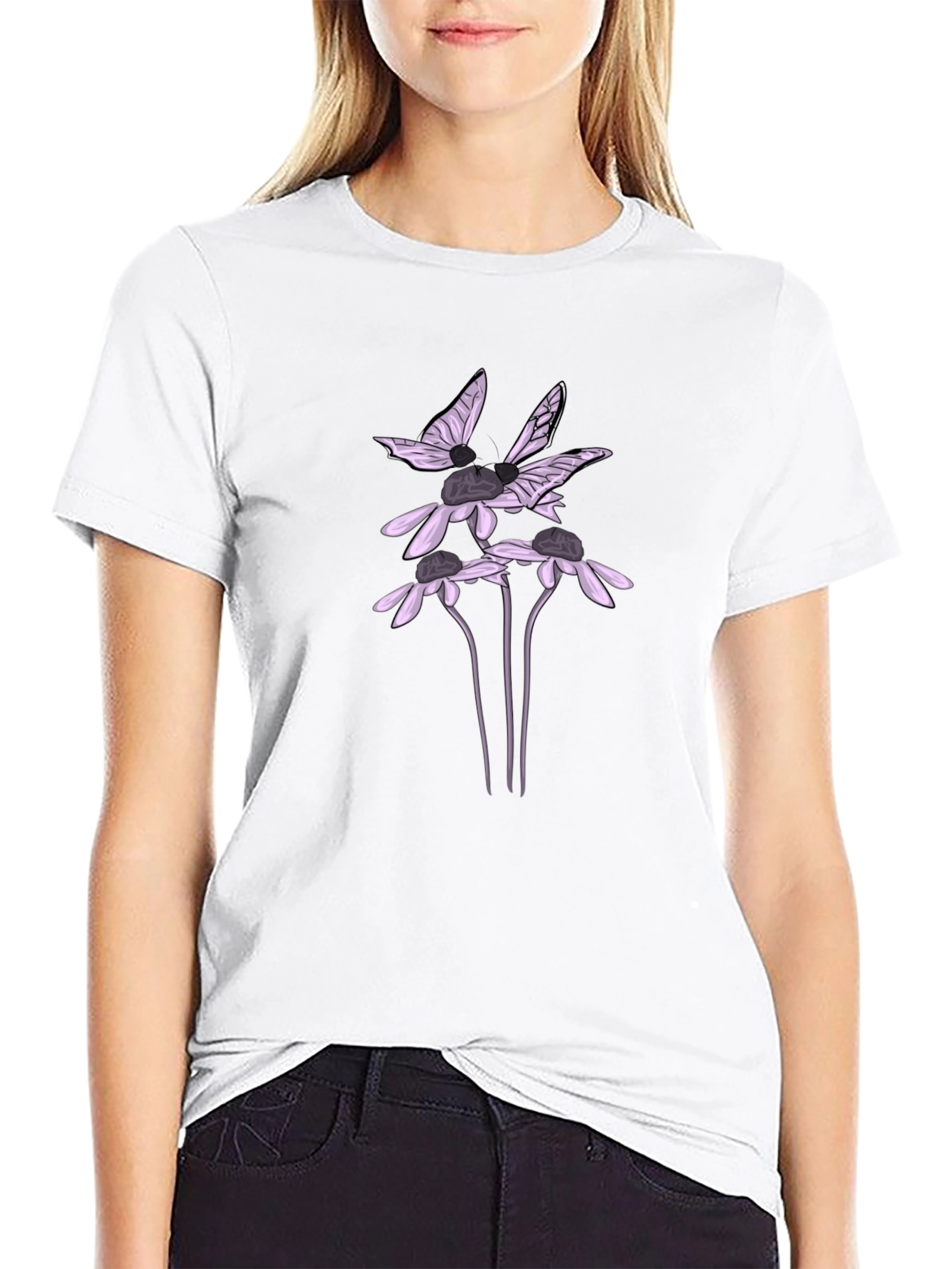Floral Butterfly Graphic Tee