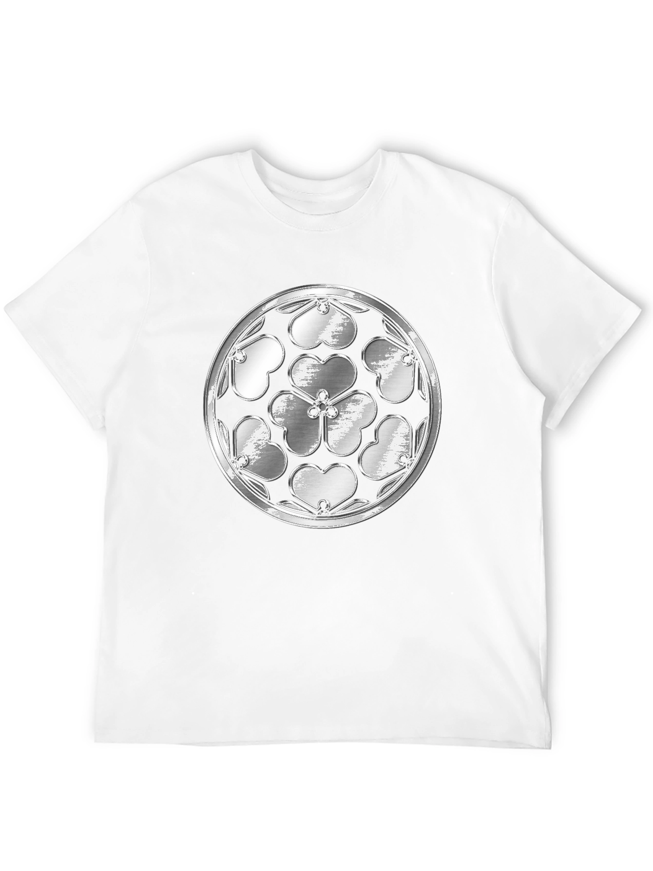 Shamrock Rosette Graphic Tee - Black