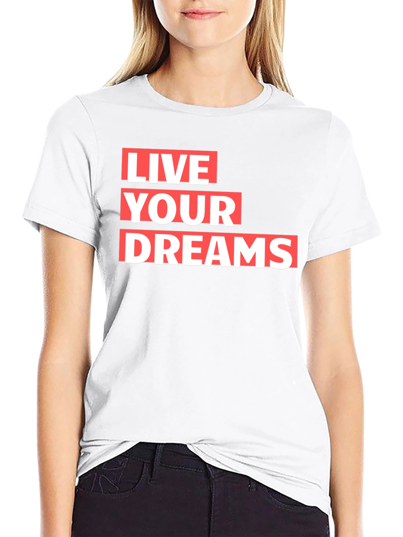 Live Your Dreams Graphic T-Shirt - Black