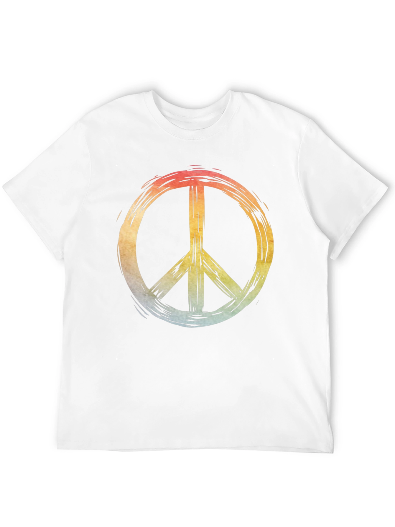 Retro Peace Sign Graphic Black T-Shirt