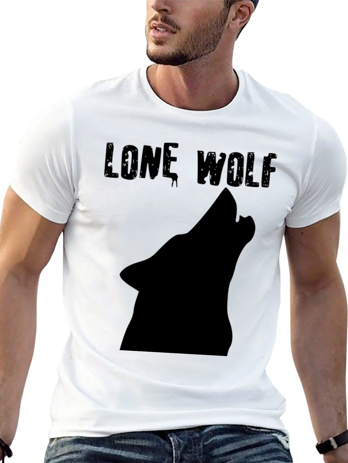 Lone Wolf T-Shirt - Black Graphic Tee