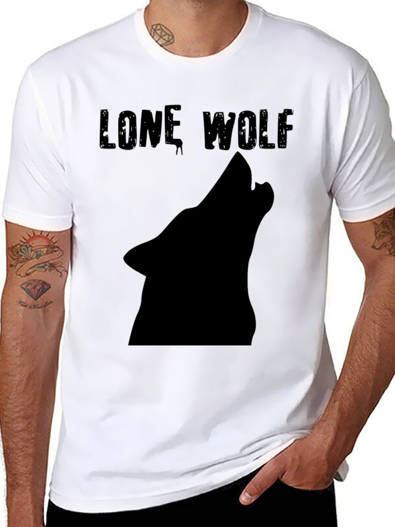 Lone Wolf T-Shirt - Black Graphic Tee