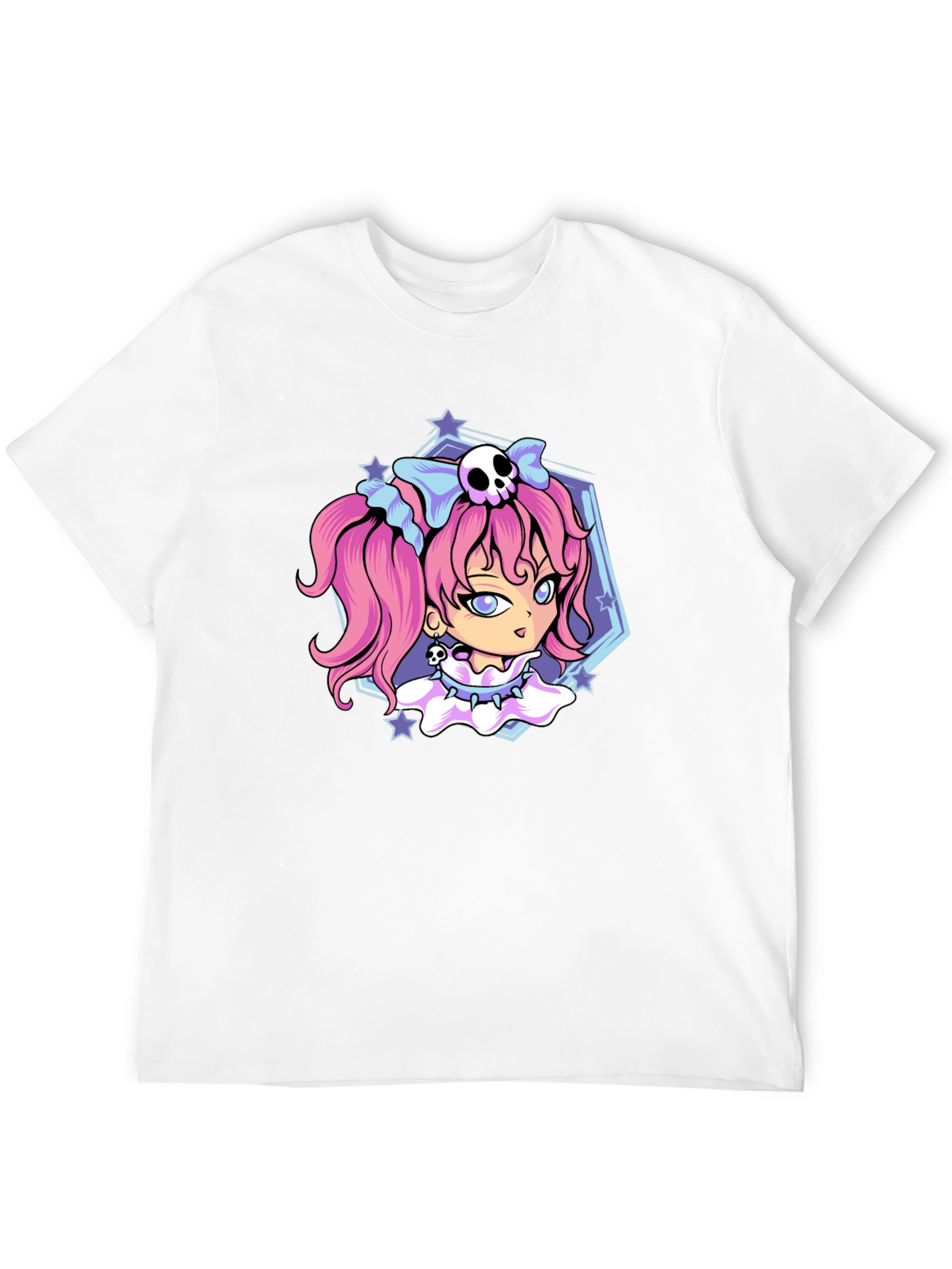 Gothic Anime Girl Black T-Shirt