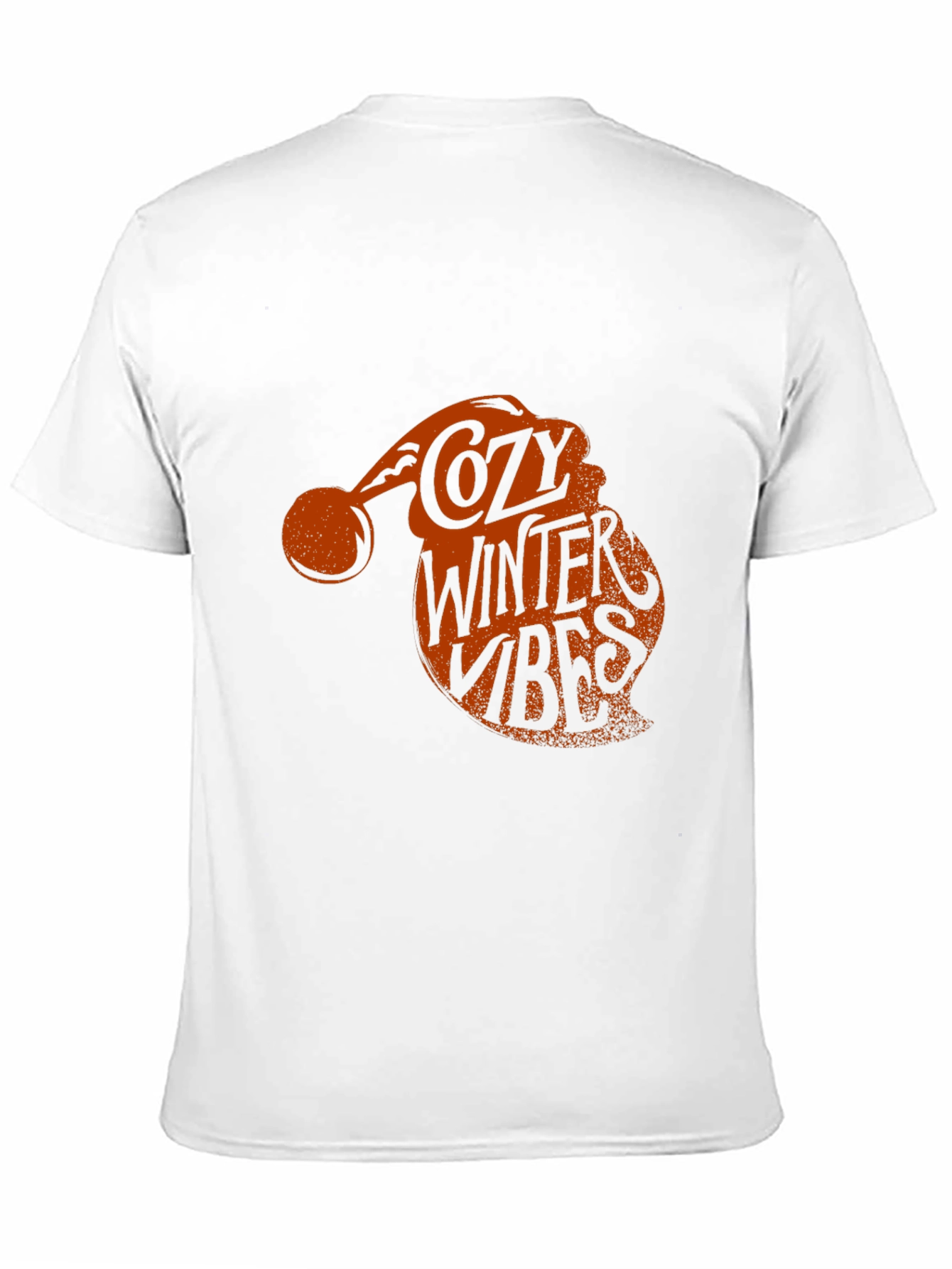 Cozy Winter Vibes Santa Hat Graphic Tee