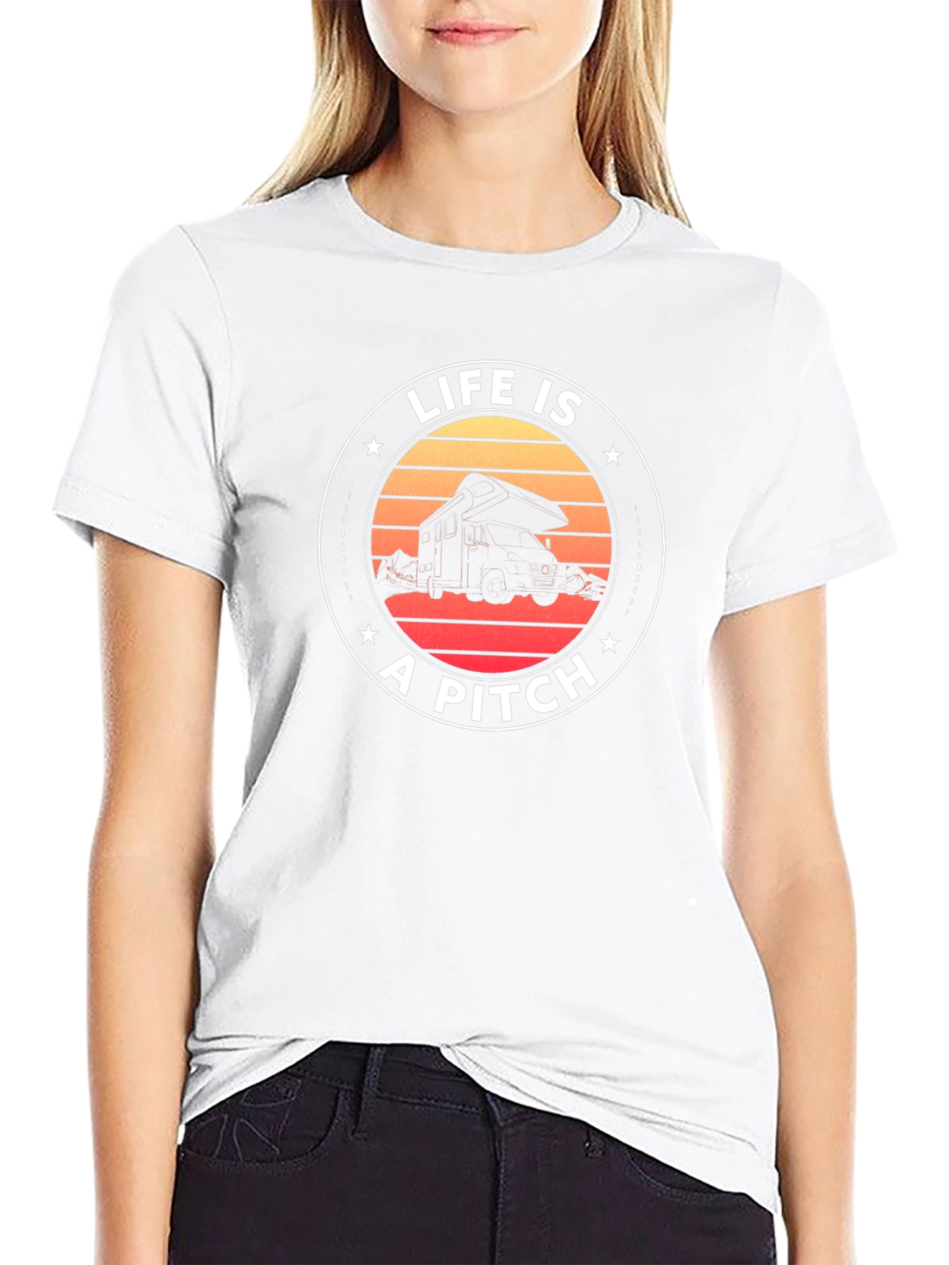 Life Is a Pitch Camping T-Shirt