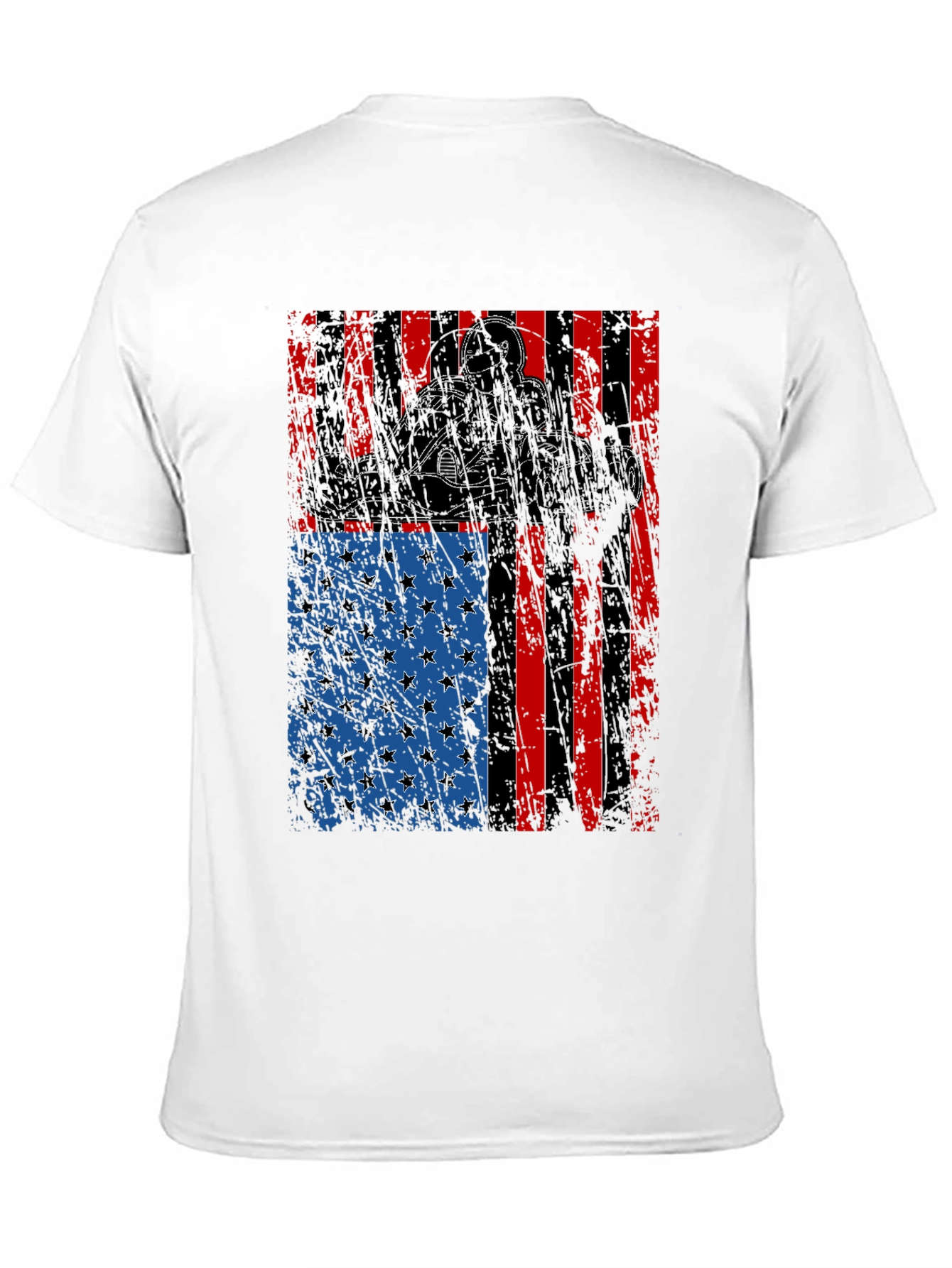 Go Kart American Flag Graphic T-Shirt