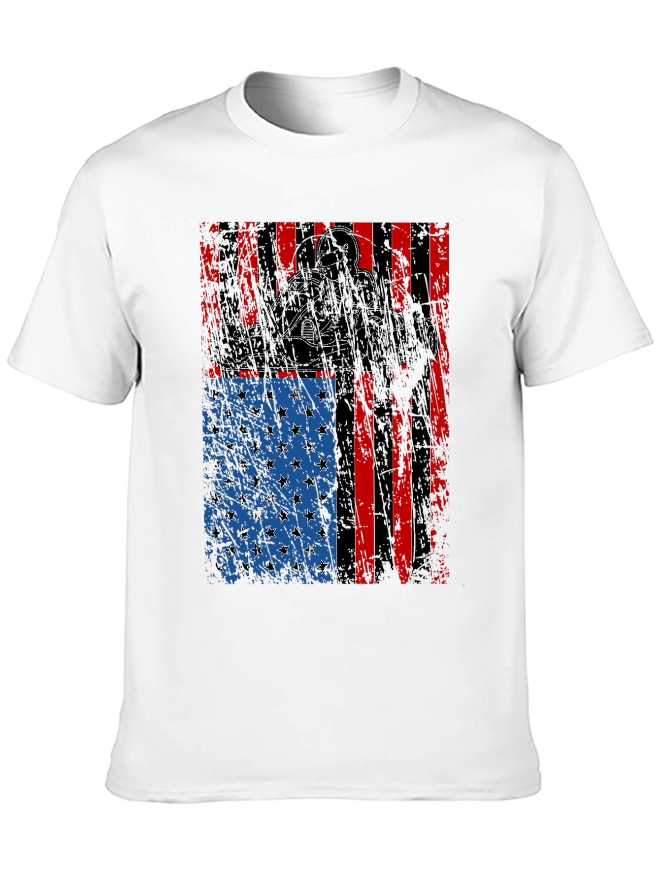 Go Kart American Flag Graphic T-Shirt