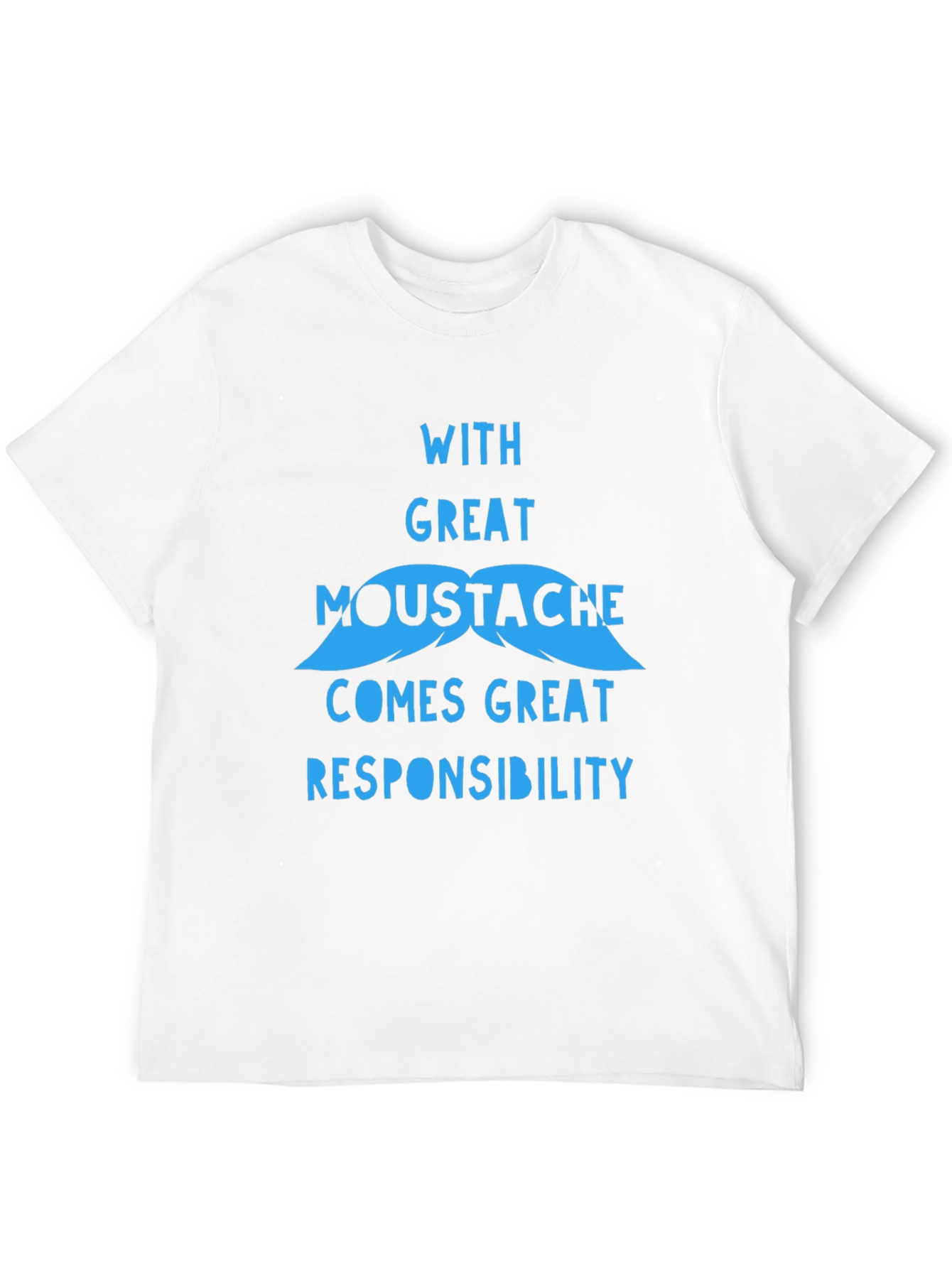 Funny Mustache Graphic T-Shirt
