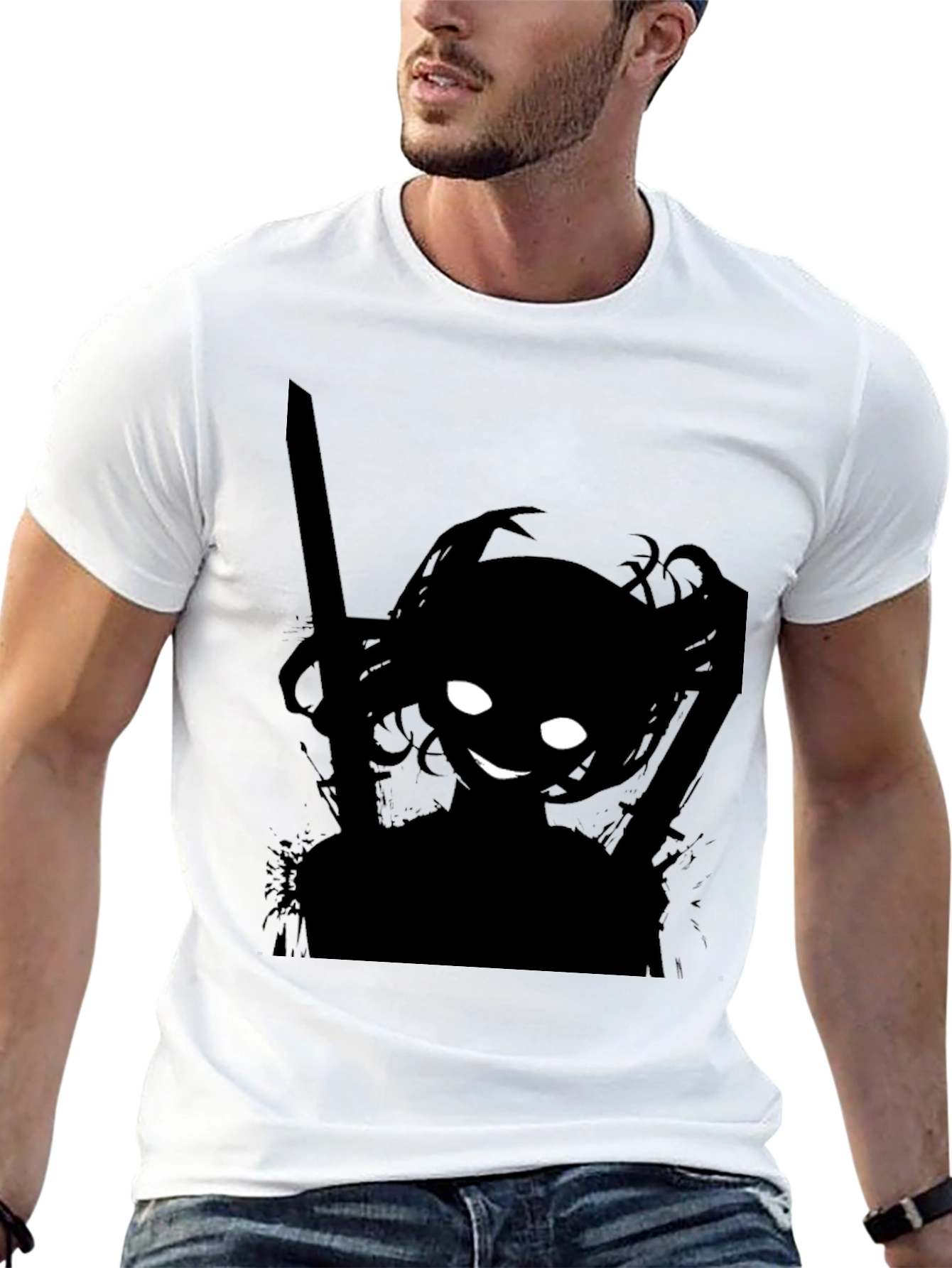 Shadow Anime Girl T-Shirt - Edgy Streetwear