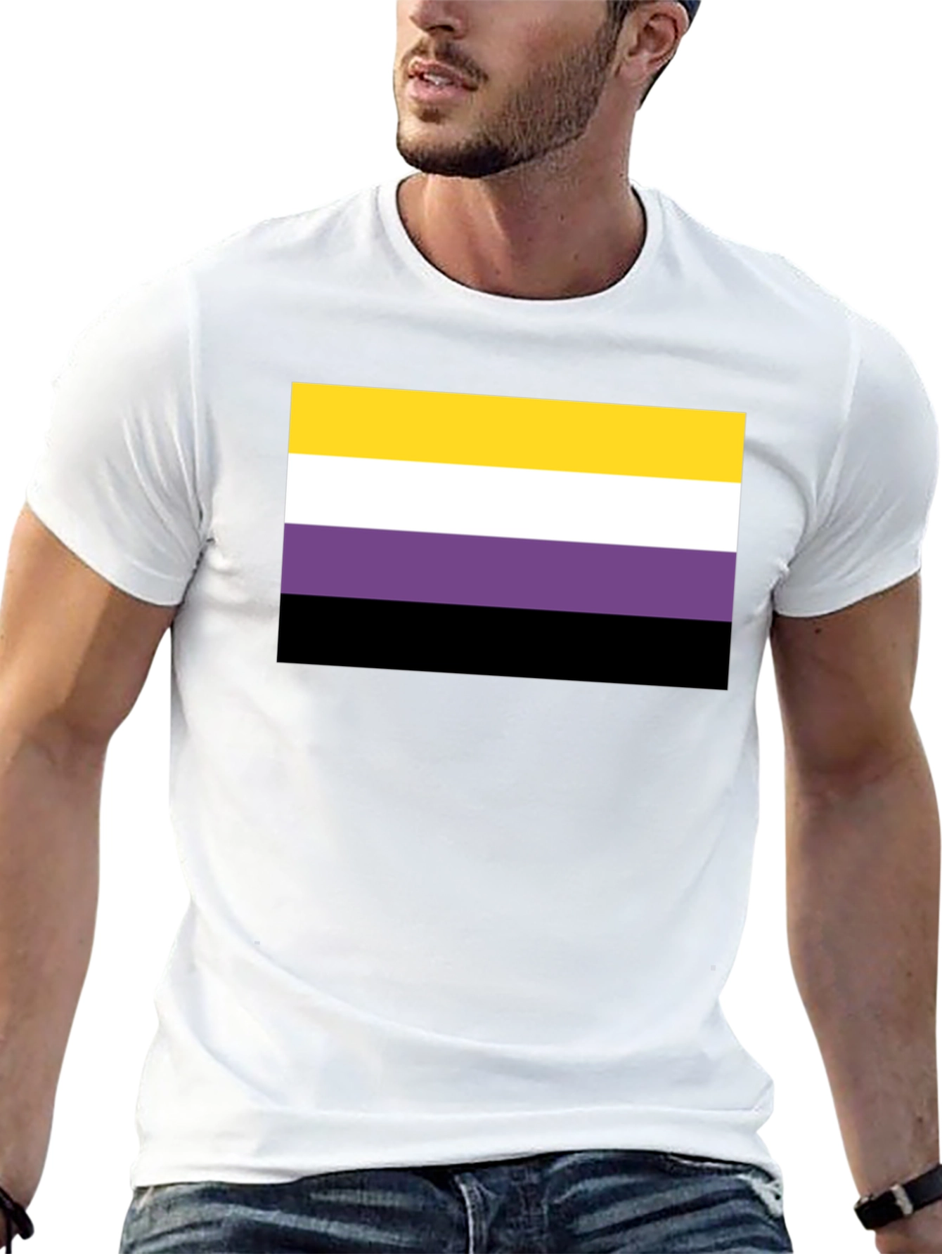 Nonbinary Pride Flag Graphic Tee - Unisex