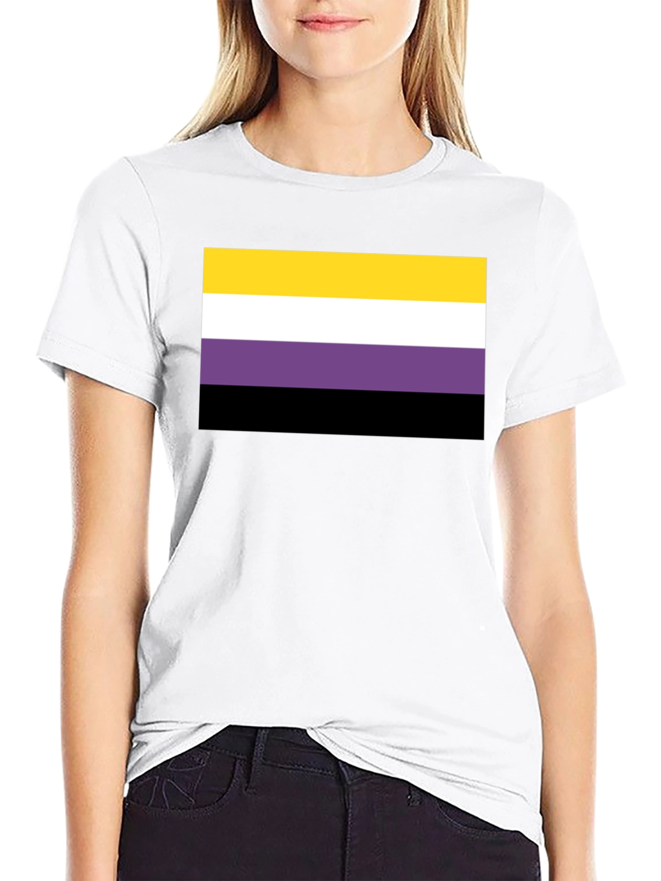 Nonbinary Pride Flag Graphic Tee - Unisex
