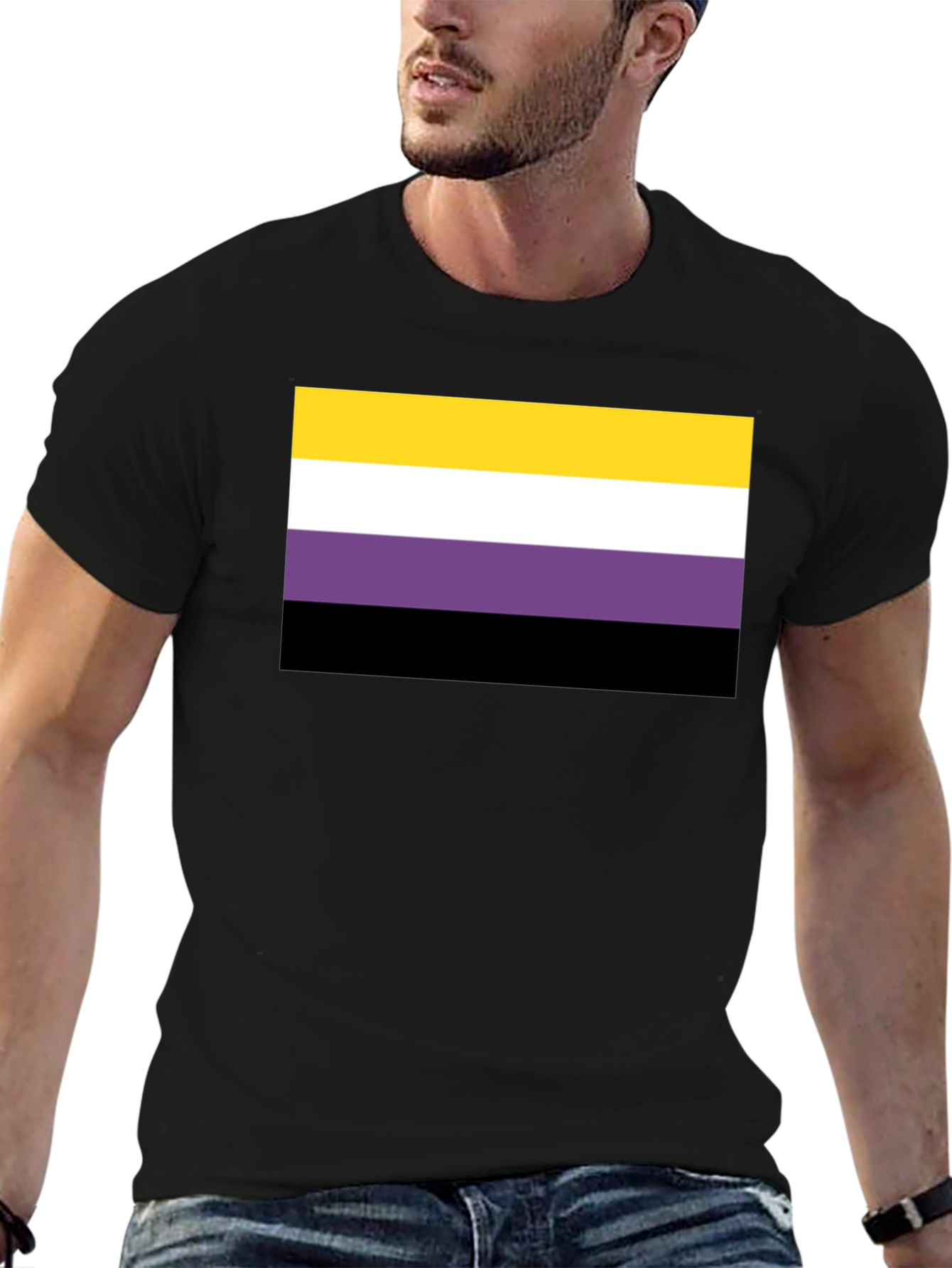Nonbinary Pride Flag Graphic Tee - Unisex
