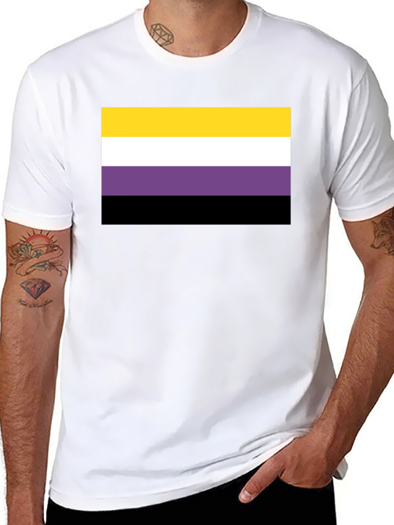 Nonbinary Pride Flag Graphic Tee - Unisex