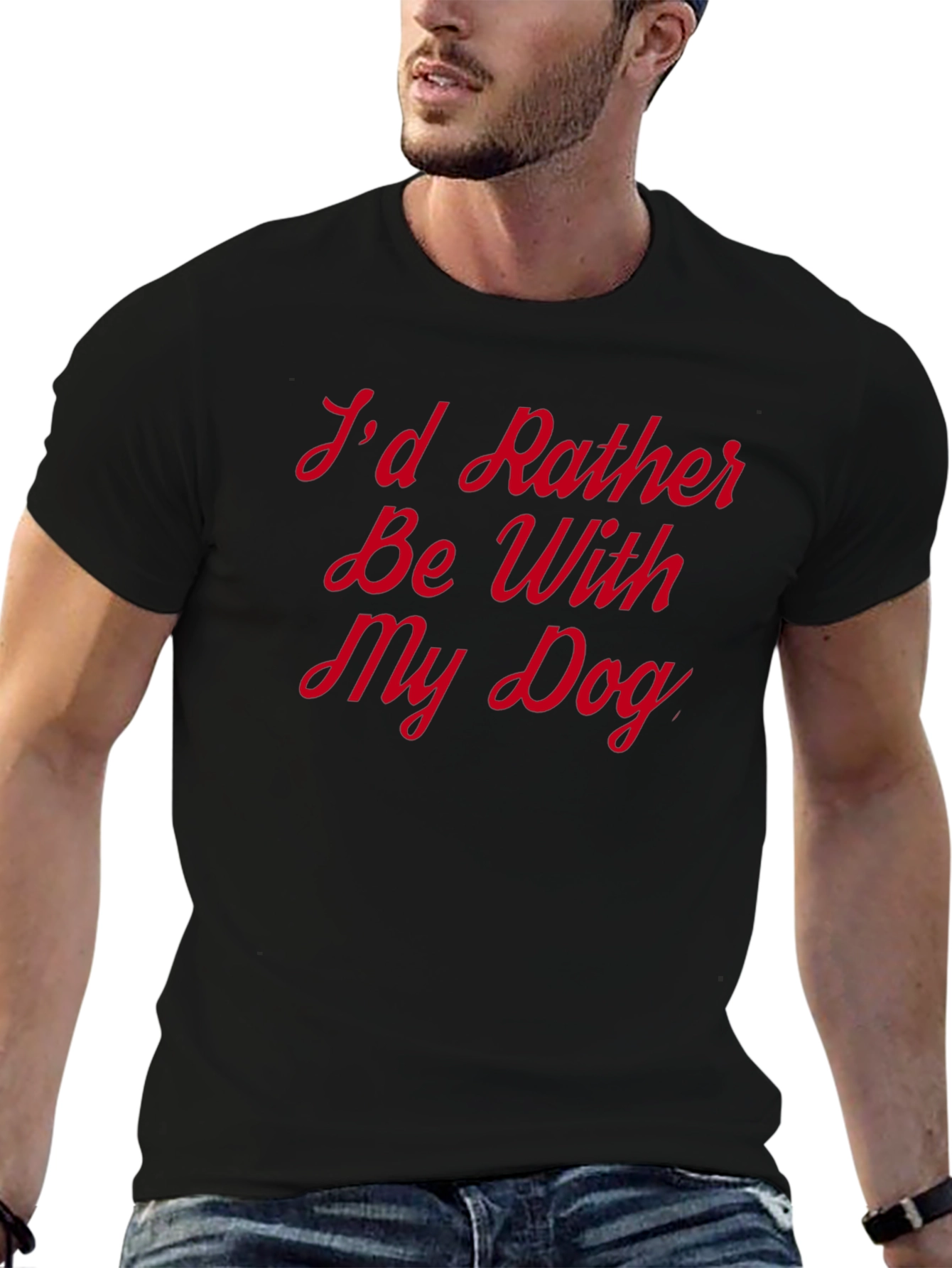Id Rather Be With My Dog Graphic Tee