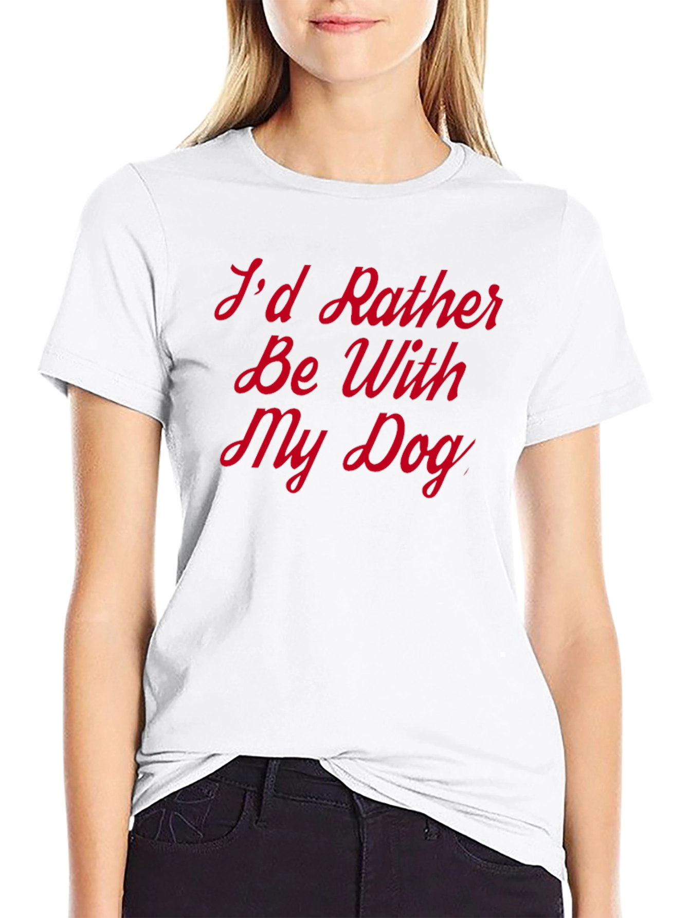 Id Rather Be With My Dog Graphic Tee