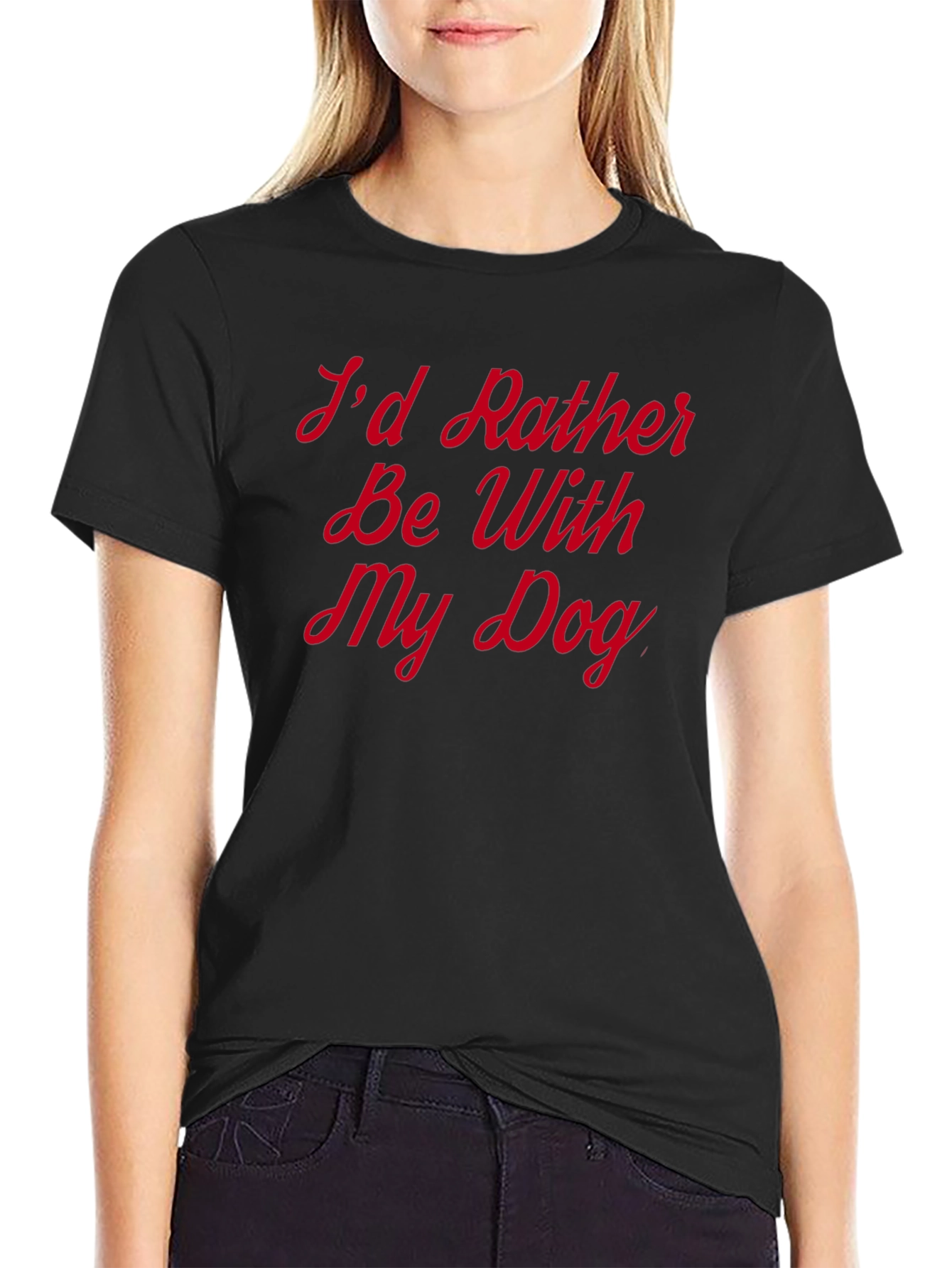 Id Rather Be With My Dog Graphic Tee