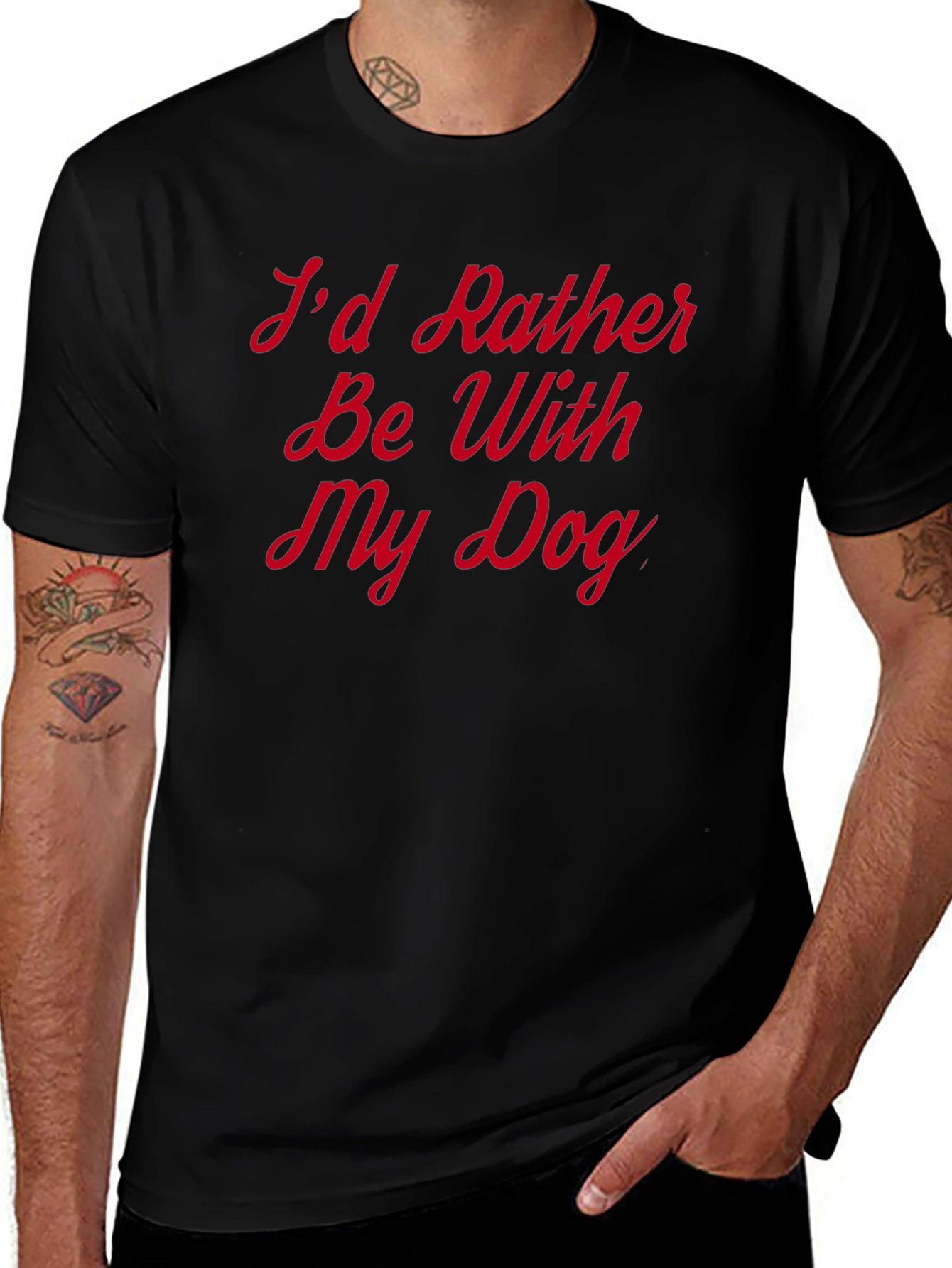 Id Rather Be With My Dog Graphic Tee