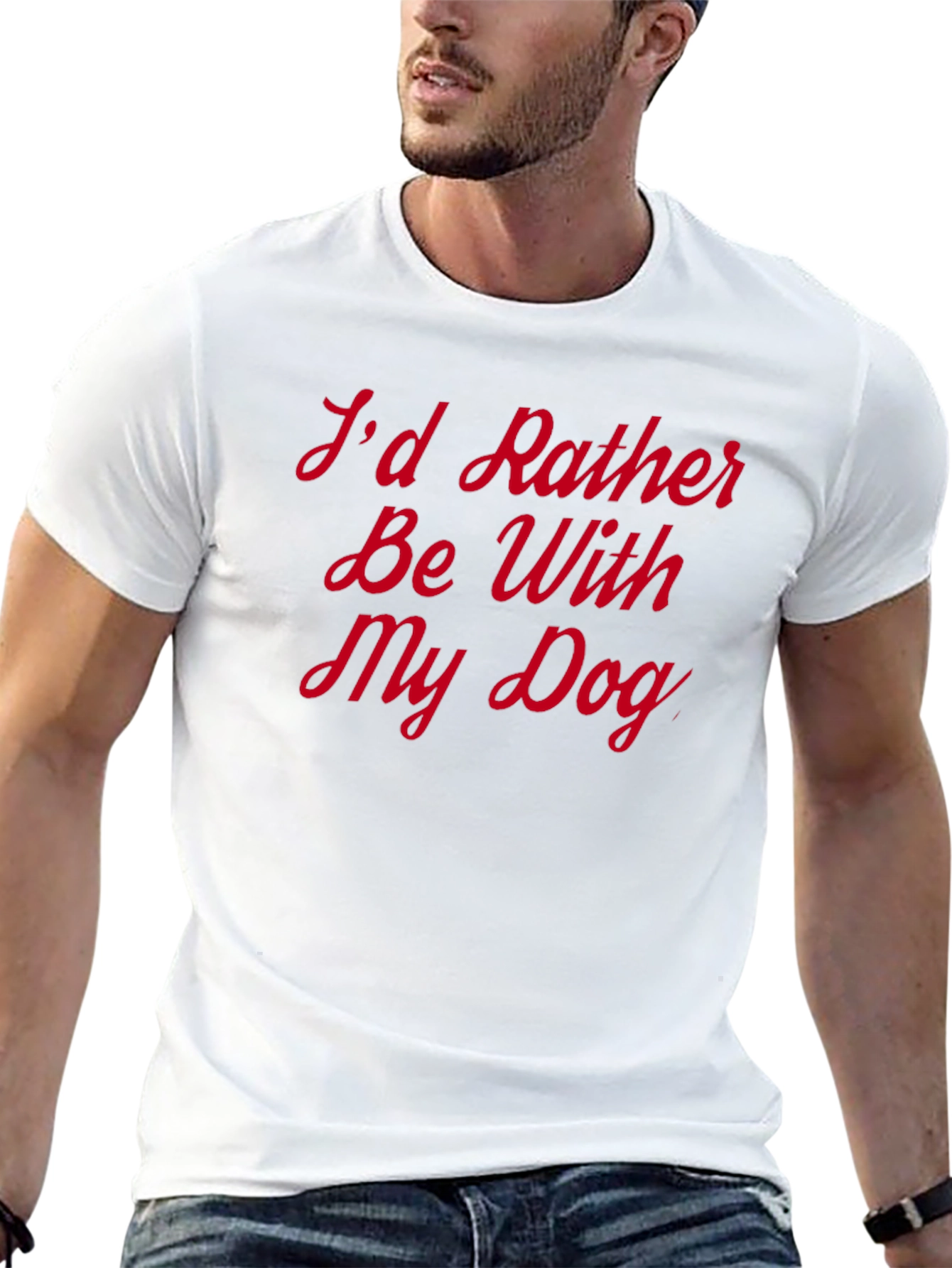 Id Rather Be With My Dog Graphic Tee